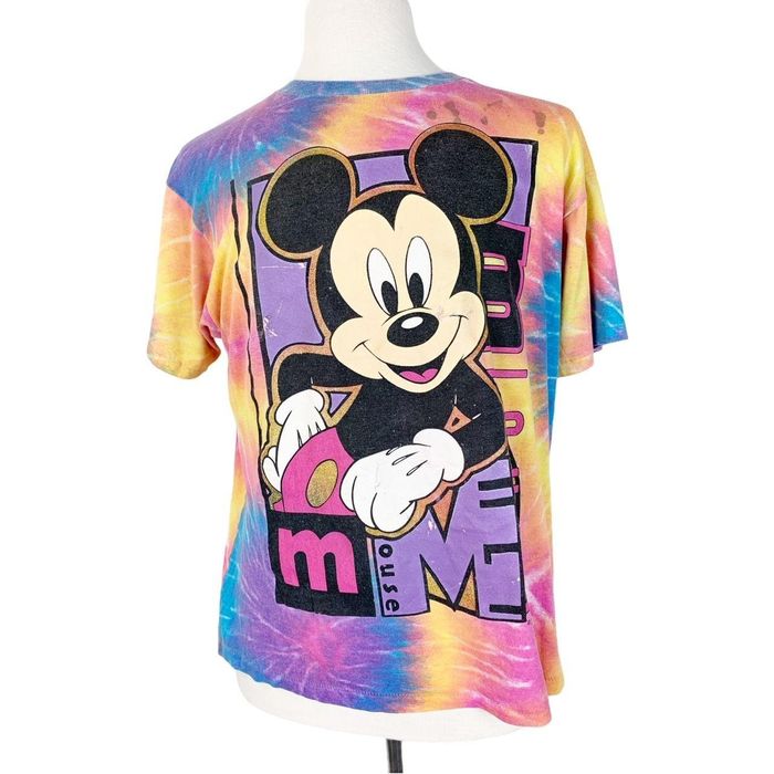 Vintage Vintage Mickey Mouse T-shirt Tie Dye Large Walt Disney 