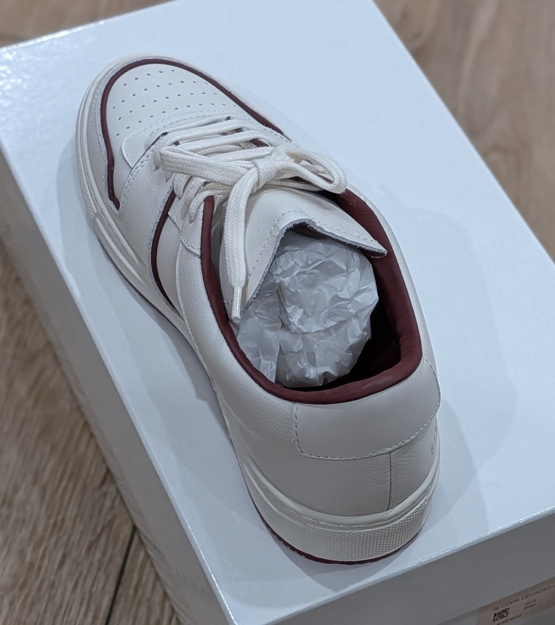 Common Projects Common Projects "Decades" Leather Sneakers White/Red 36 US 6 Size US 6 / IT 36 - 4 Thumbnail