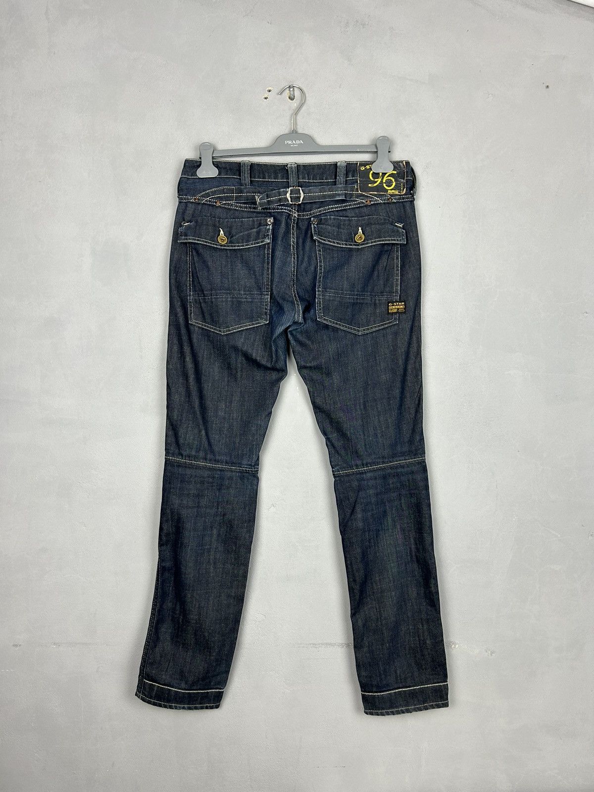 G-Star G-Star RAW 3301 96 Denim Jeans W31 L34 DarkWash Strap Detail Size US 31 - 1 Thumbnail