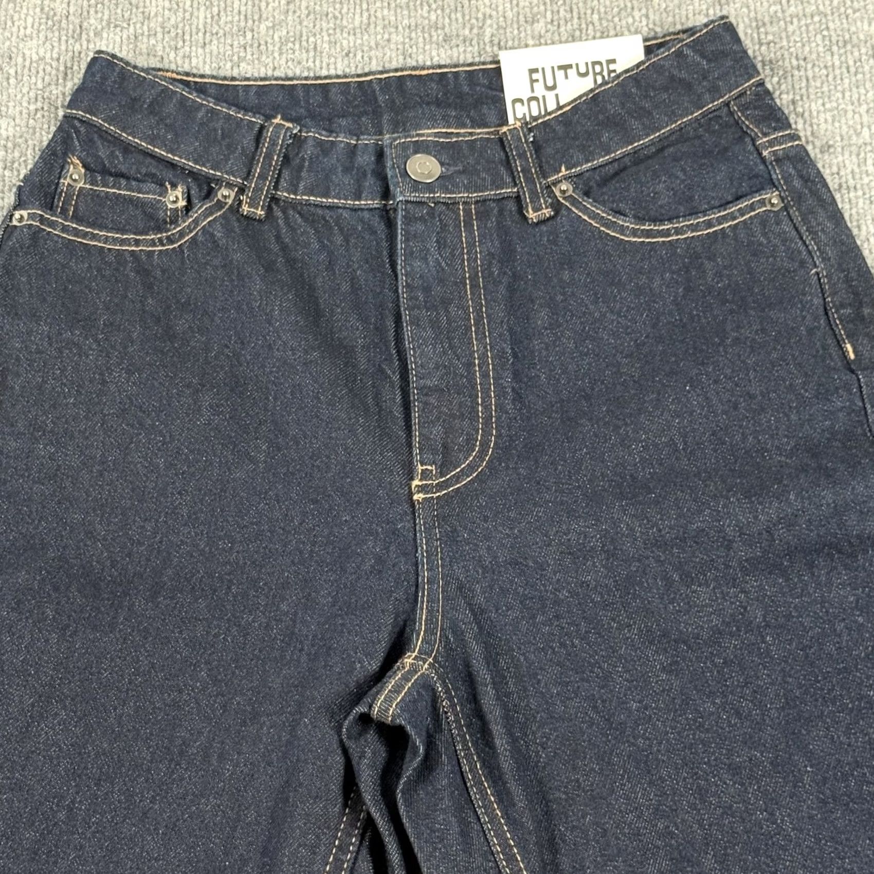 Vintage Future Collective Jeans Womens 2 Dark Wash Flare High Rise Denim Reese Blutstein Size 26" / US 2 / IT 38 - 2 Thumbnail