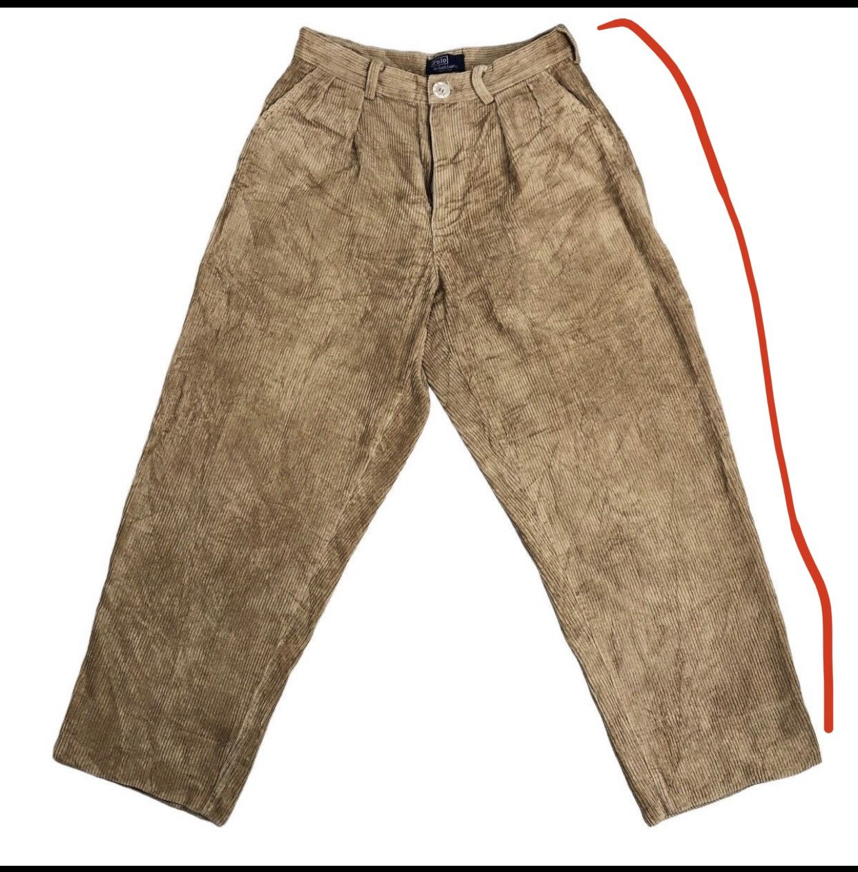 Polo Ralph Lauren Vintage 90s Polo by Ralph Lauren Pleated Baggy Corduroy Pant Size US 29 - 12 Thumbnail