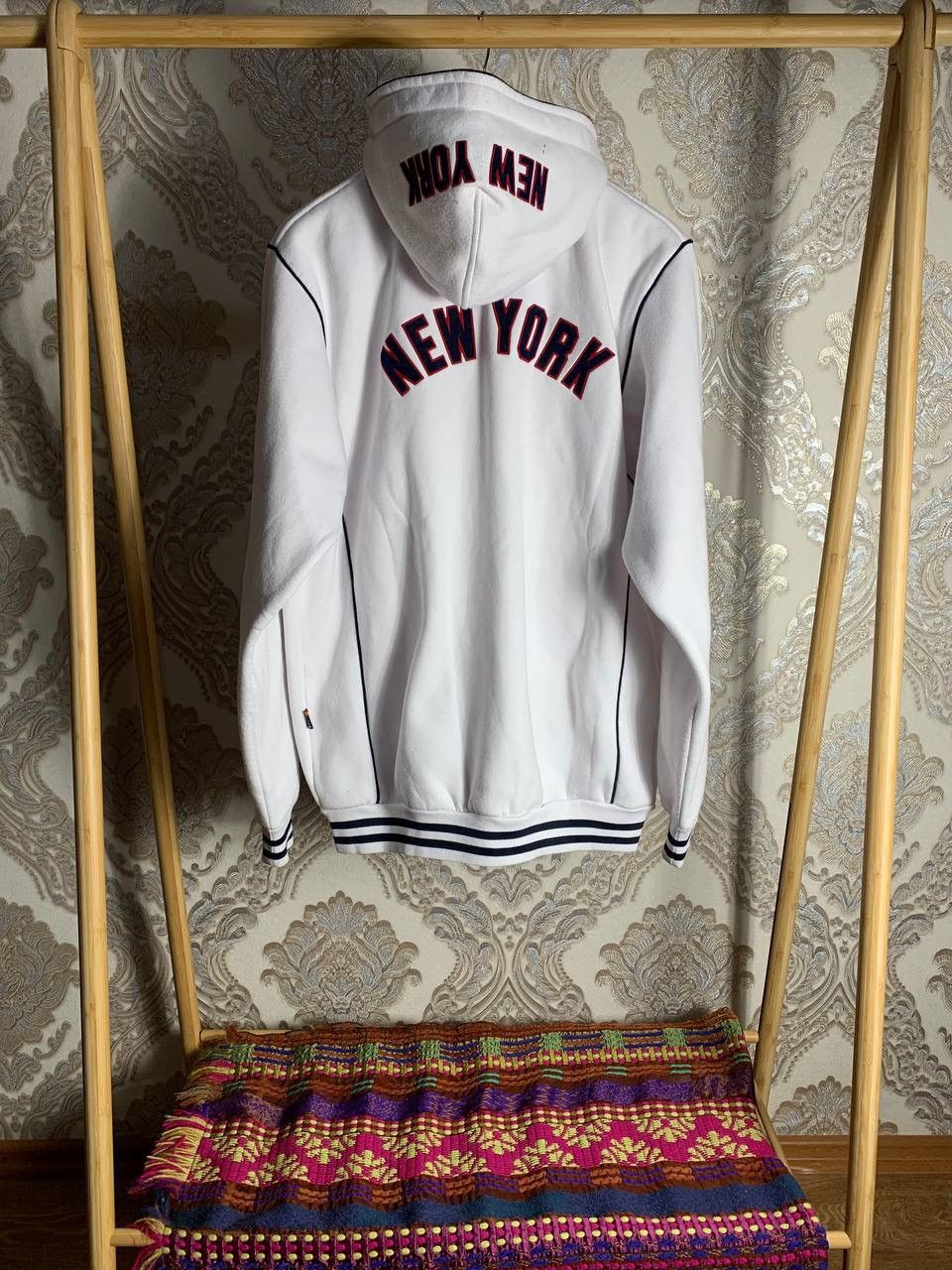 MLB × Vintage VERY RARE MLB NEW YORK WHITE HOODIE RAP STYLE HIP HOP Y2K Size US XL / EU 56 / 4 - 8 Thumbnail