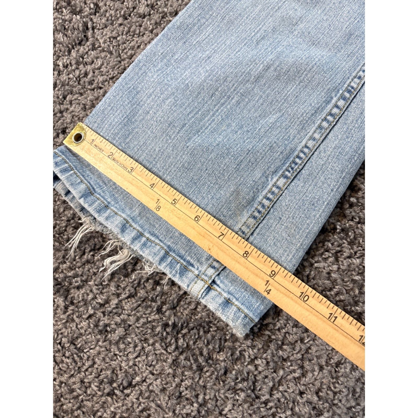 Vintage VINTAGE Aeropostale Jeans Flared Low Rise Womens 34x30 Blue Light Wash Distressed 90s Y2K Womens Size 24" / US 00 / IT 34 - 3 Thumbnail