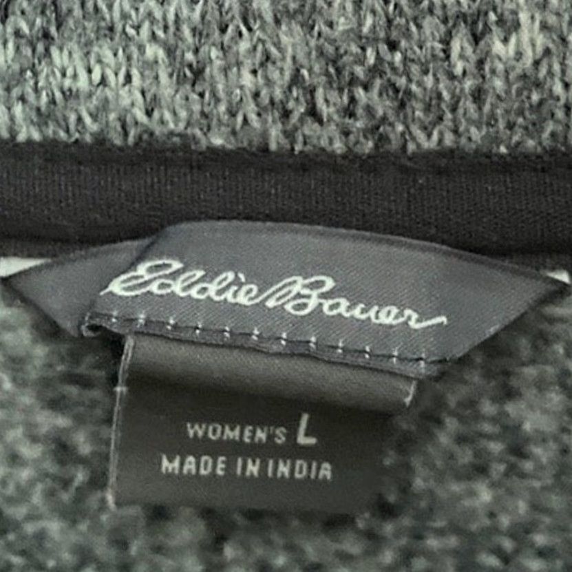 Eddie Bauer Eddie Bauer Womens Sweatshirt Gray Radiator Fleece Snap Mock Neck Large Size L / US 10 / IT 46 - 6 Thumbnail