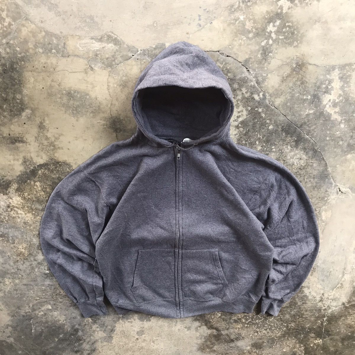 Hanes × Vintage 2000’s blank zipper hoodie charcoal Size US M / EU 48-50 / 2 - 1 Thumbnail