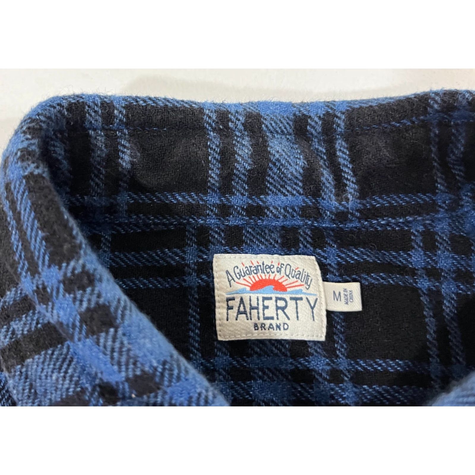 Faherty VINTAGE Faherty Indigo Workshirt Indigo Night Plaid Flannel Button-Up M Faherty Mens Size US M / EU 48-50 / 2 - 5 Thumbnail