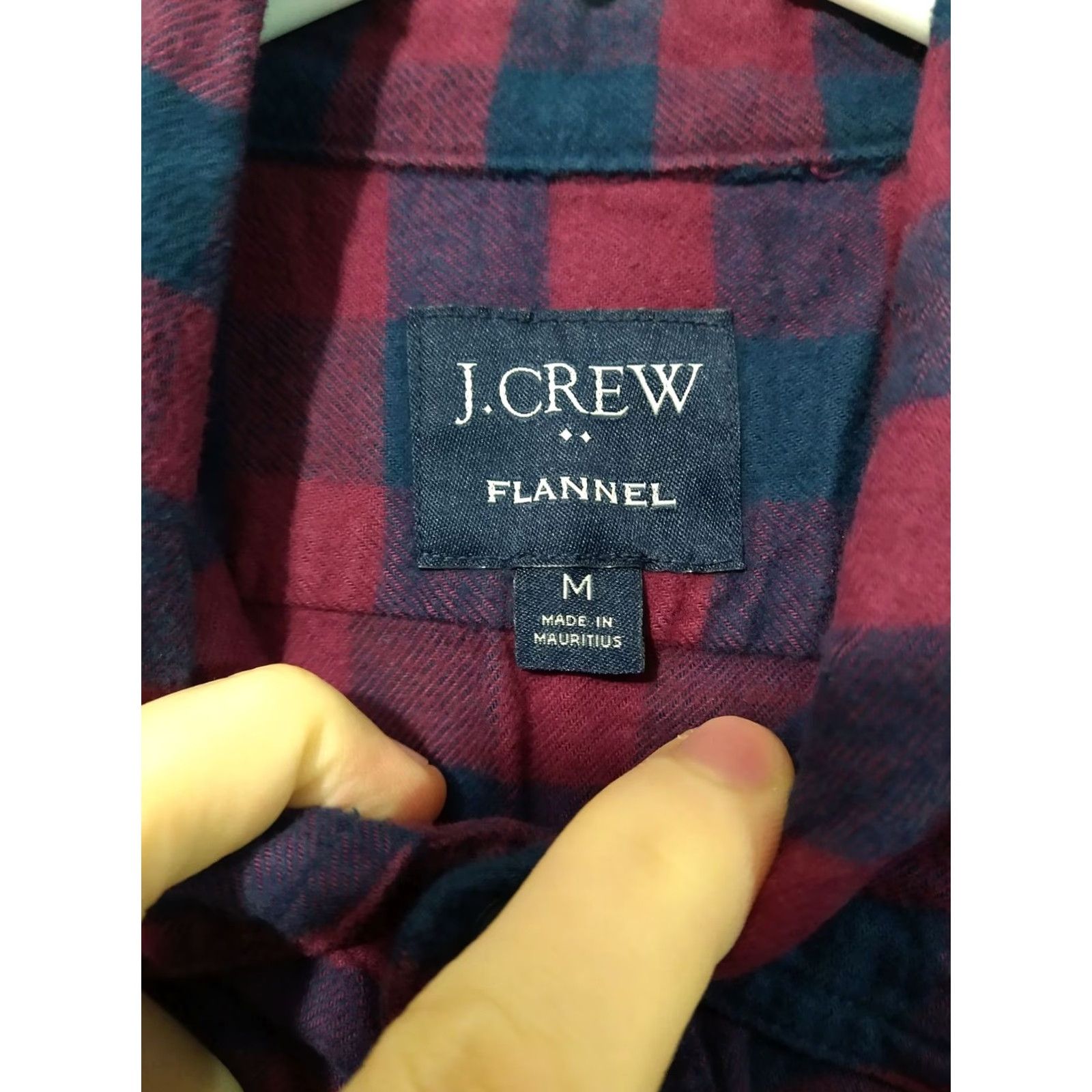 J.Crew J.CREW Shirt Mens Medium Red Blue Plaid Flannel Button Up Long Sleeve Cotton Size US M / EU 48-50 / 2 - 7 Thumbnail