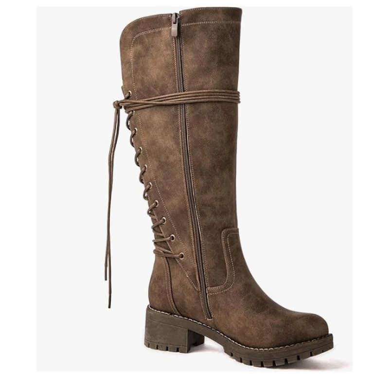 The Unbranded Brand Women's Lace Up Back Knee High Fashion Boots SIZE 6.5 Size US 7.5 / IT 37.5 - 3 Thumbnail