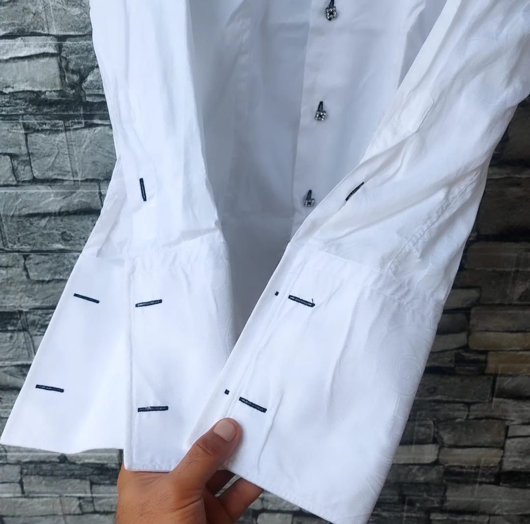 Billionaire Couture Billionaire Plain White Long Sleeve Button Bag Size US S / EU 44-46 / 1 - 5 Thumbnail