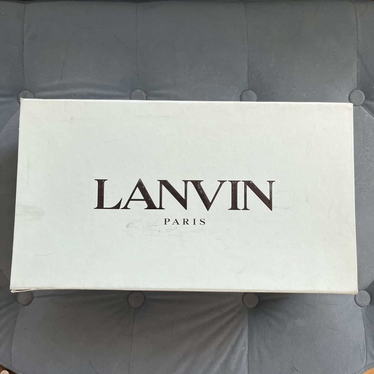 LANVIN LEATHER CURB SNEAKERS