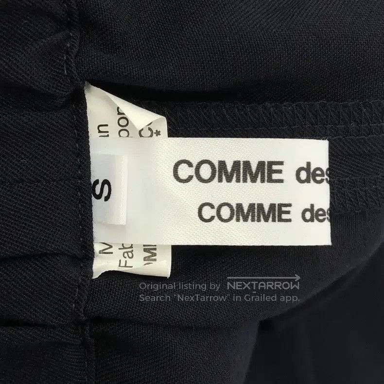 Comme des Garcons Comme Des Garcons size S Navy blue wool loose straight leg Size 23" - 5 Thumbnail