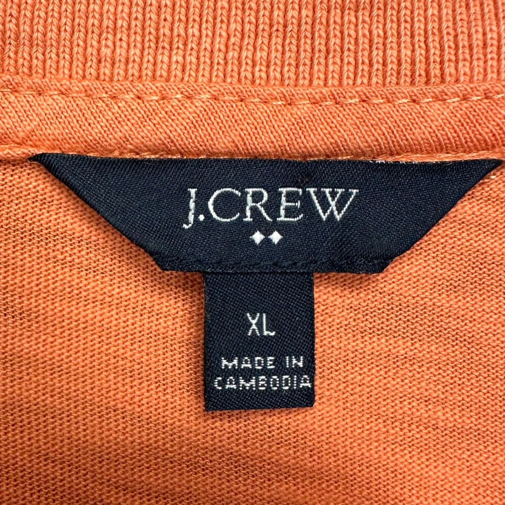 Vintage J Crew Polo Shirt Mens XL Orange Short Sleeve Rugby Casual Comfort 100% Cotton Size US XL / EU 56 / 4 - 4 Thumbnail