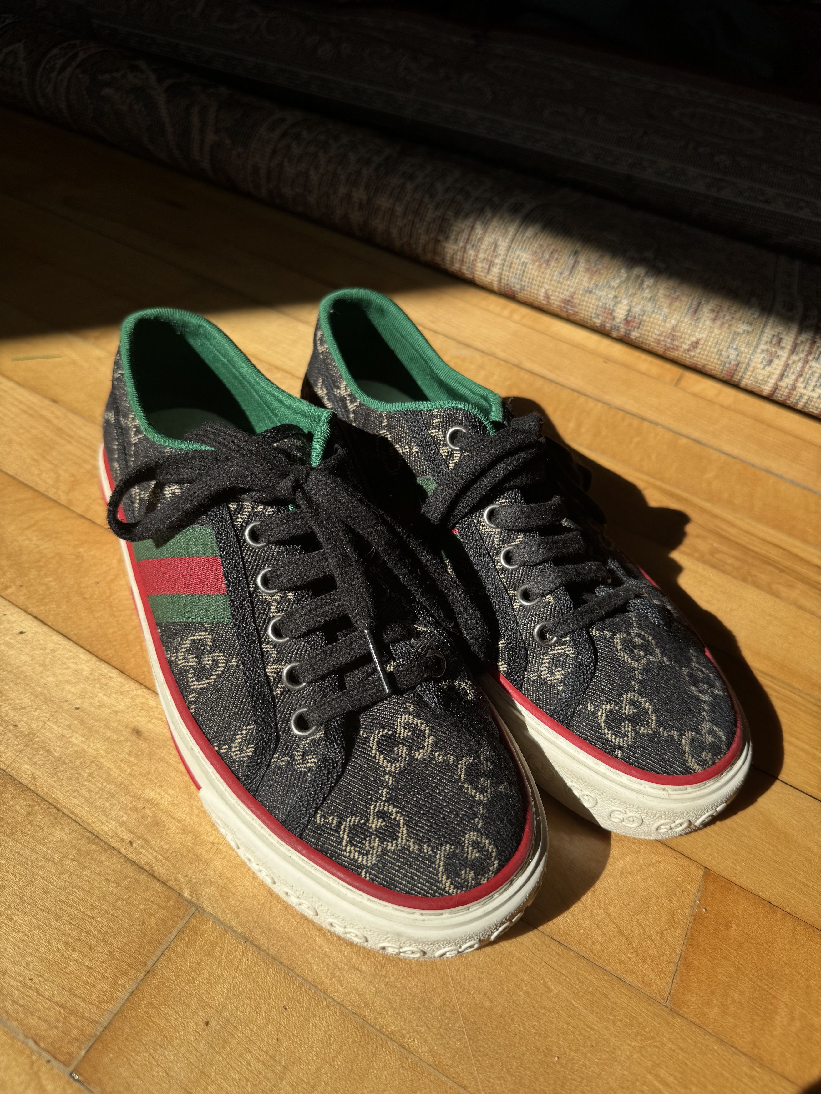 Gucci Gucci Tennis 1977 GG Logo Black Multi Size US 7 / IT 37 - 1 Thumbnail