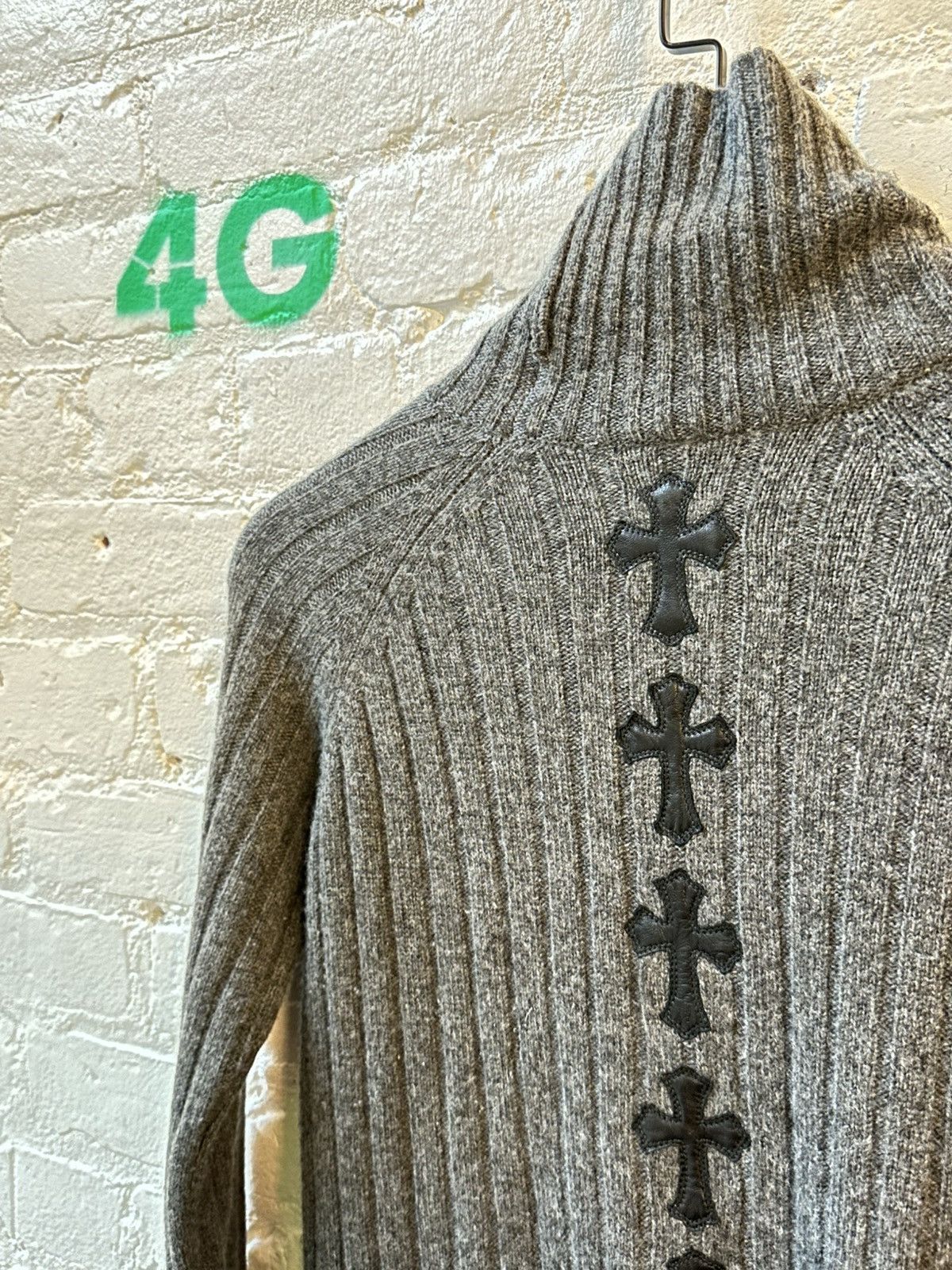 Chrome Hearts CHROME HEARTS PATCHED CASHMERE TURTLENECK Size XS / US 0-2 / IT 36-38 - 2 Thumbnail