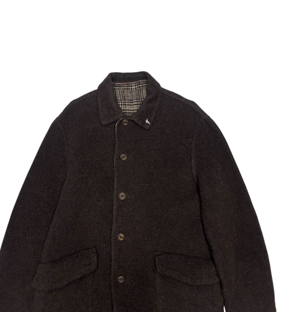 Issey Miyake Henry Cottons 80s Herringbone French Hunting Jacket Size US M / EU 48-50 / 2 - 19 Thumbnail