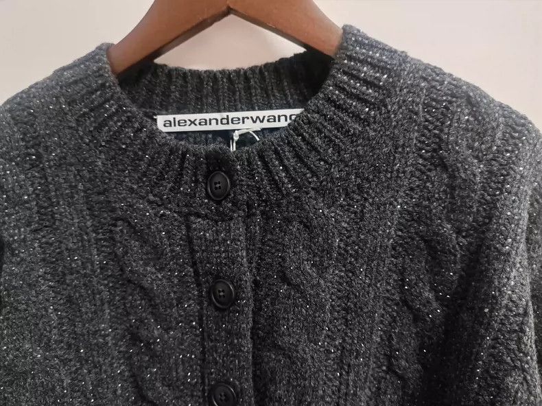 Alexander Wang Alexander Wang FW24 Crewneck Crystal Button Sweater- Size S / US 4 / IT 40 - 8 Thumbnail