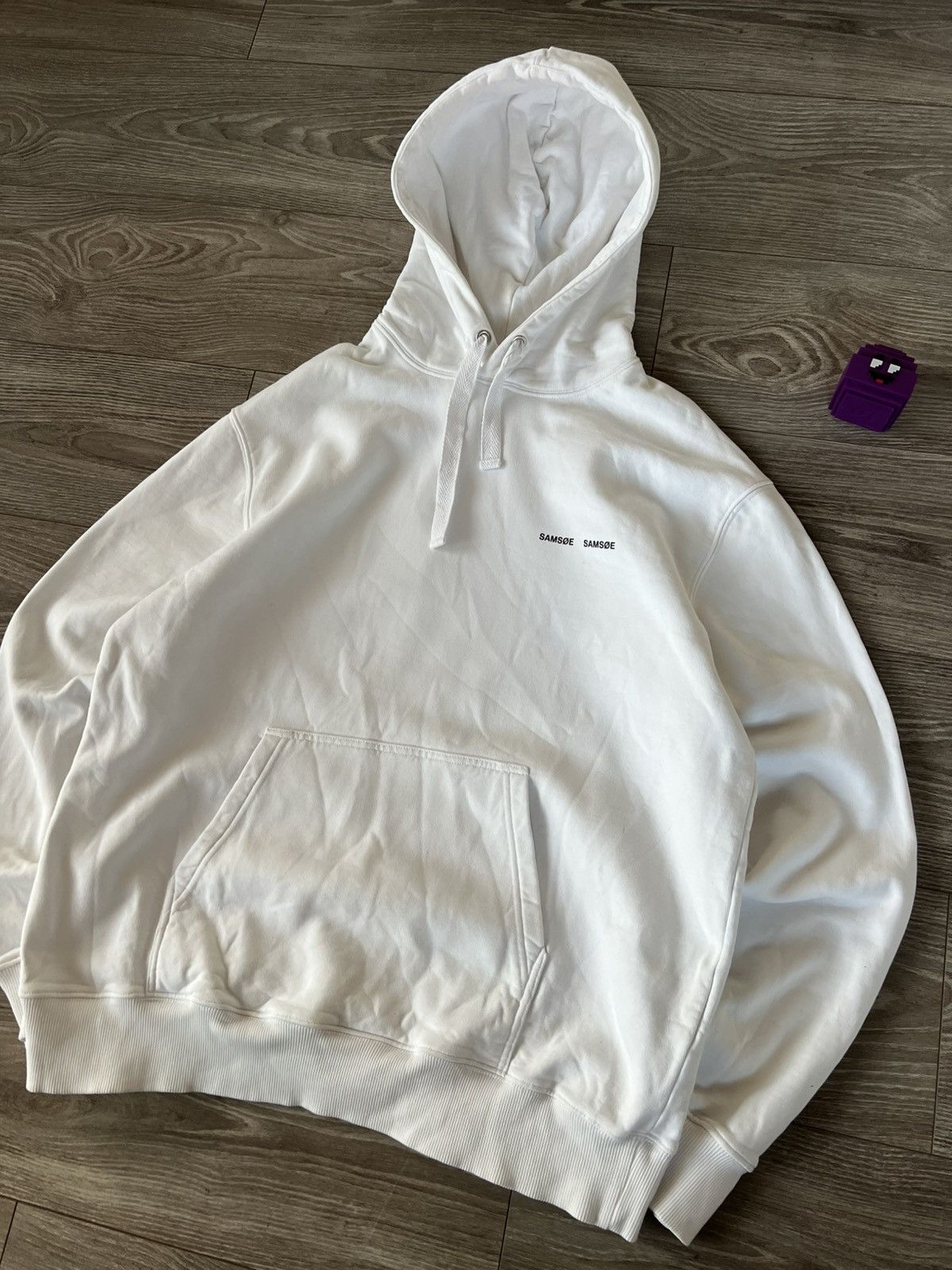 Samsoe Samsoe Samsoe Samsoe New Collection Printed Logo Basic White Hoodie Size US L / EU 52-54 / 3 - 12 Thumbnail