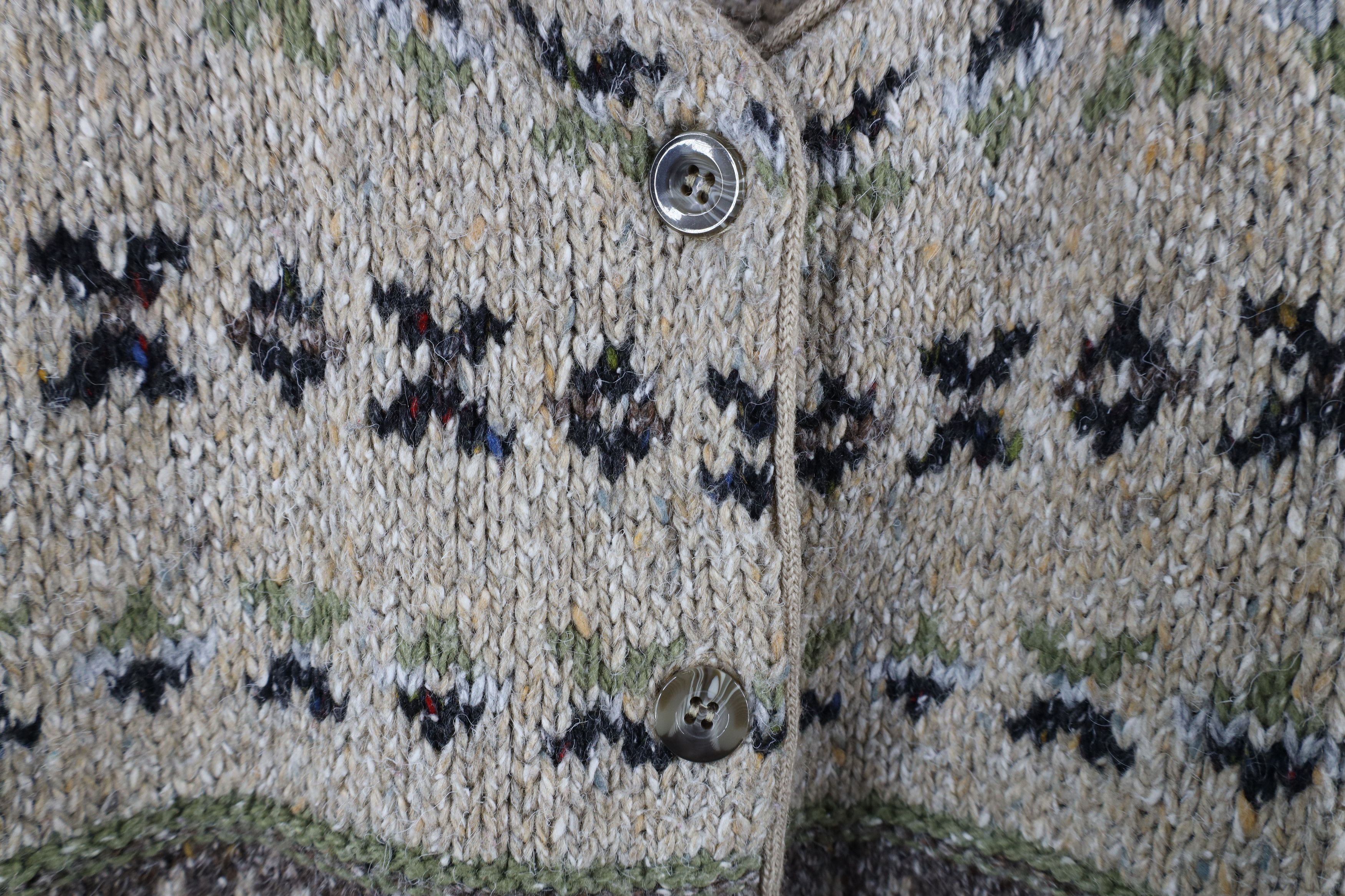 Vintage Vintage 90s Streetwear Fair Isle Knit Cardigan Sweater Size 3XL / US 20-22 - 4 Thumbnail