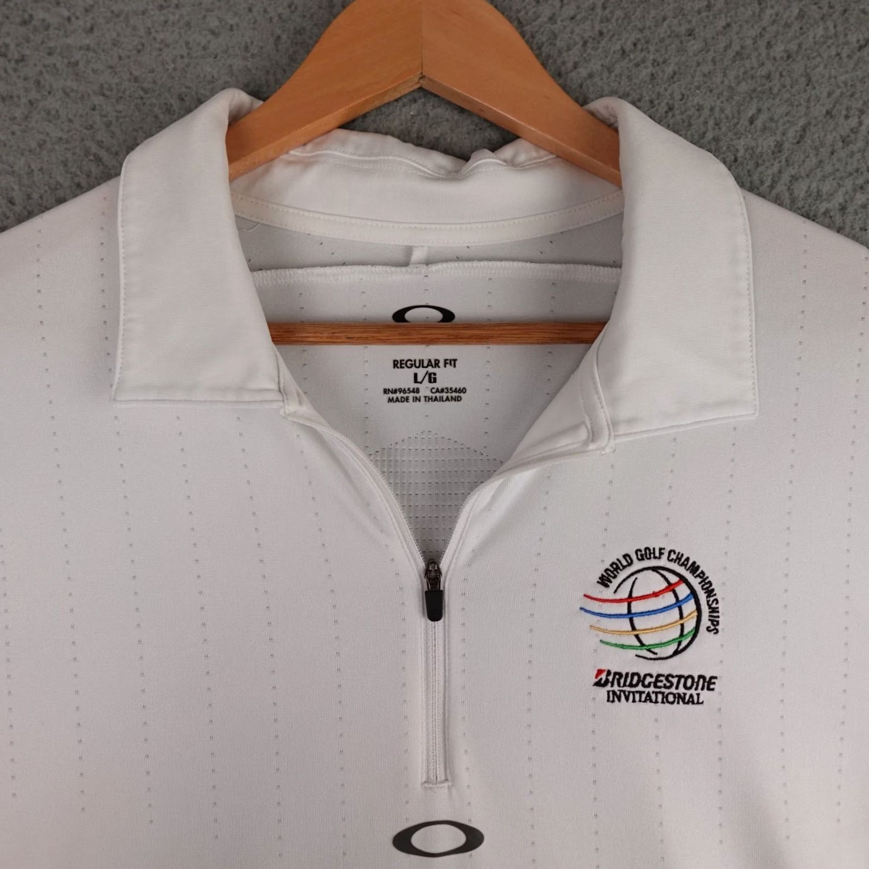 Oakley Oakley Shirt Mens L White Polo Zip World Golf Championship Bridgestone Size US L / EU 52-54 / 3 - 5 Thumbnail