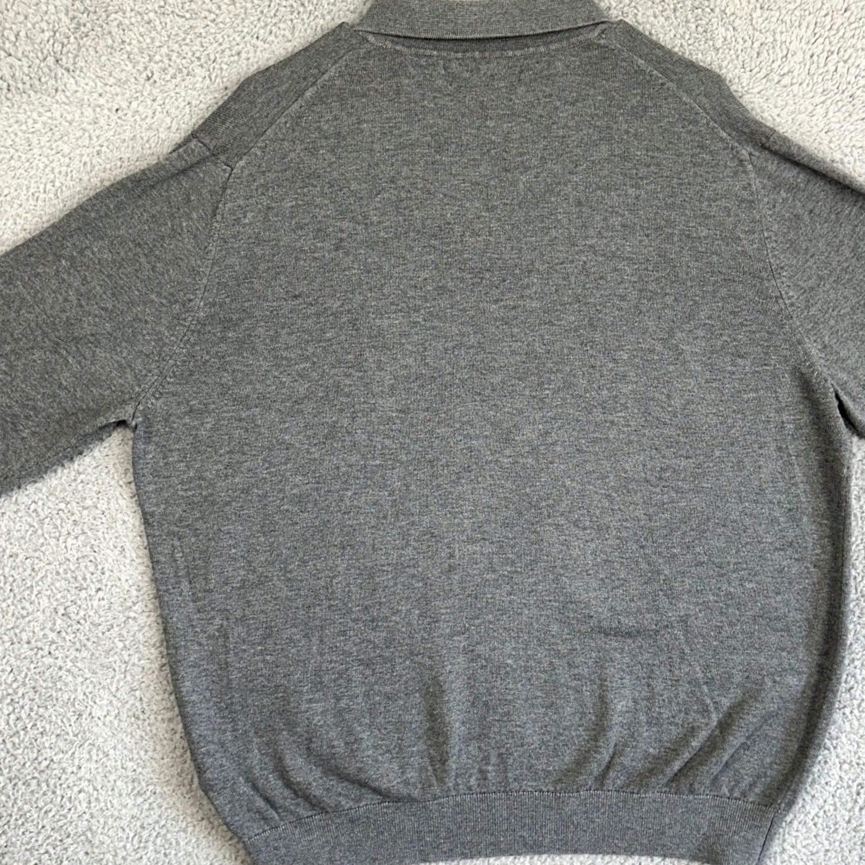 Saks Fifth Avenue Saks Fifth Avenue Sweater Polo Mens 2XL Gray Long Sleeve Pullover Outdoor Casual Shirt Size US XXL / EU 58 / 5 - 3 Thumbnail