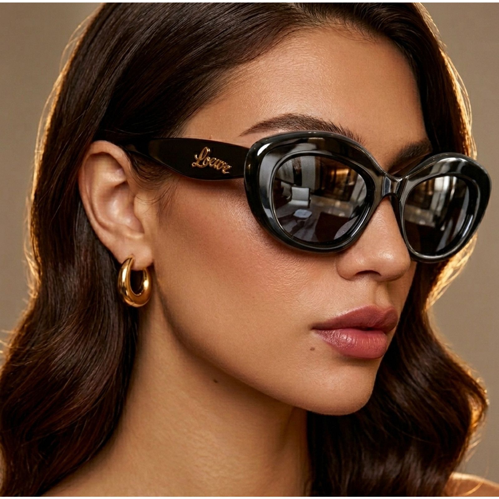New Loewe Lw40153I-01A-51 Sunglasses 51Mm 100% Authentic in Black, Women's