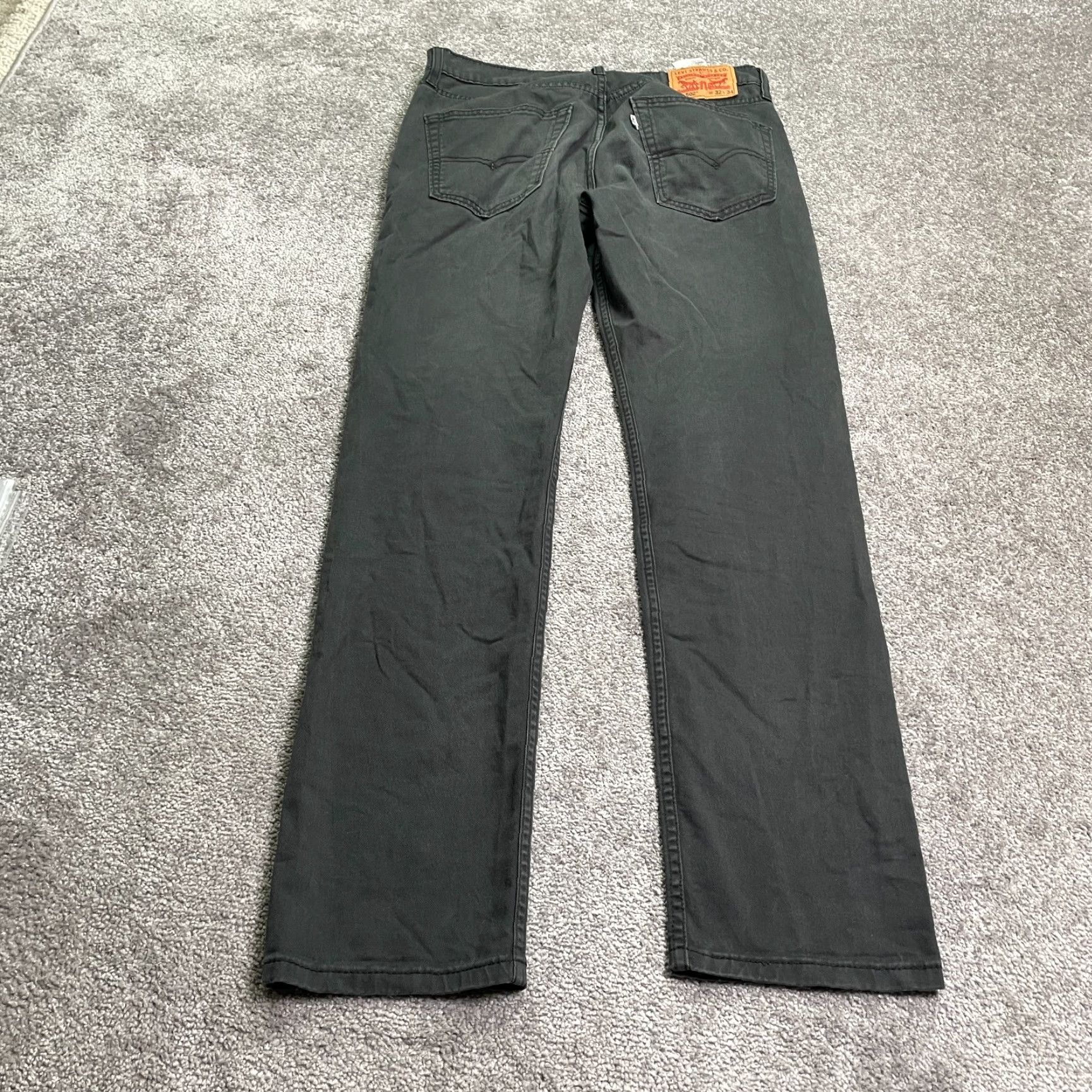 Levi's Levi's 502 Jeans Mens 34x32 Washed Black Denim Straight Leg Cotton Casual Size US 34 / EU 50 - 2 Thumbnail