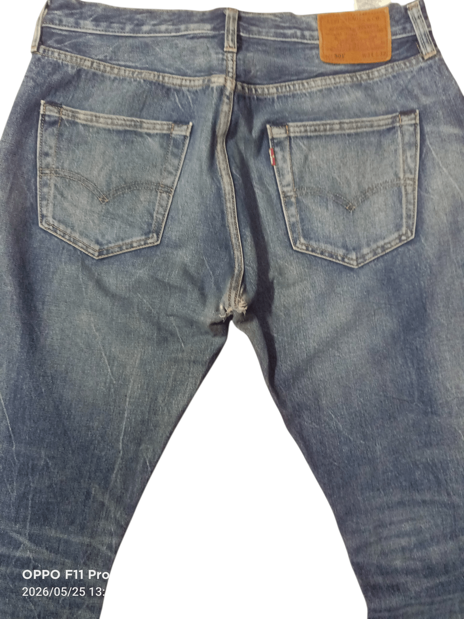 Levi's Vintage Clothing 💥 Vintage Levi's 501 (LVC) Distressdenim Men Redselved 💥 Size US 34 / EU 50 - 1 Thumbnail