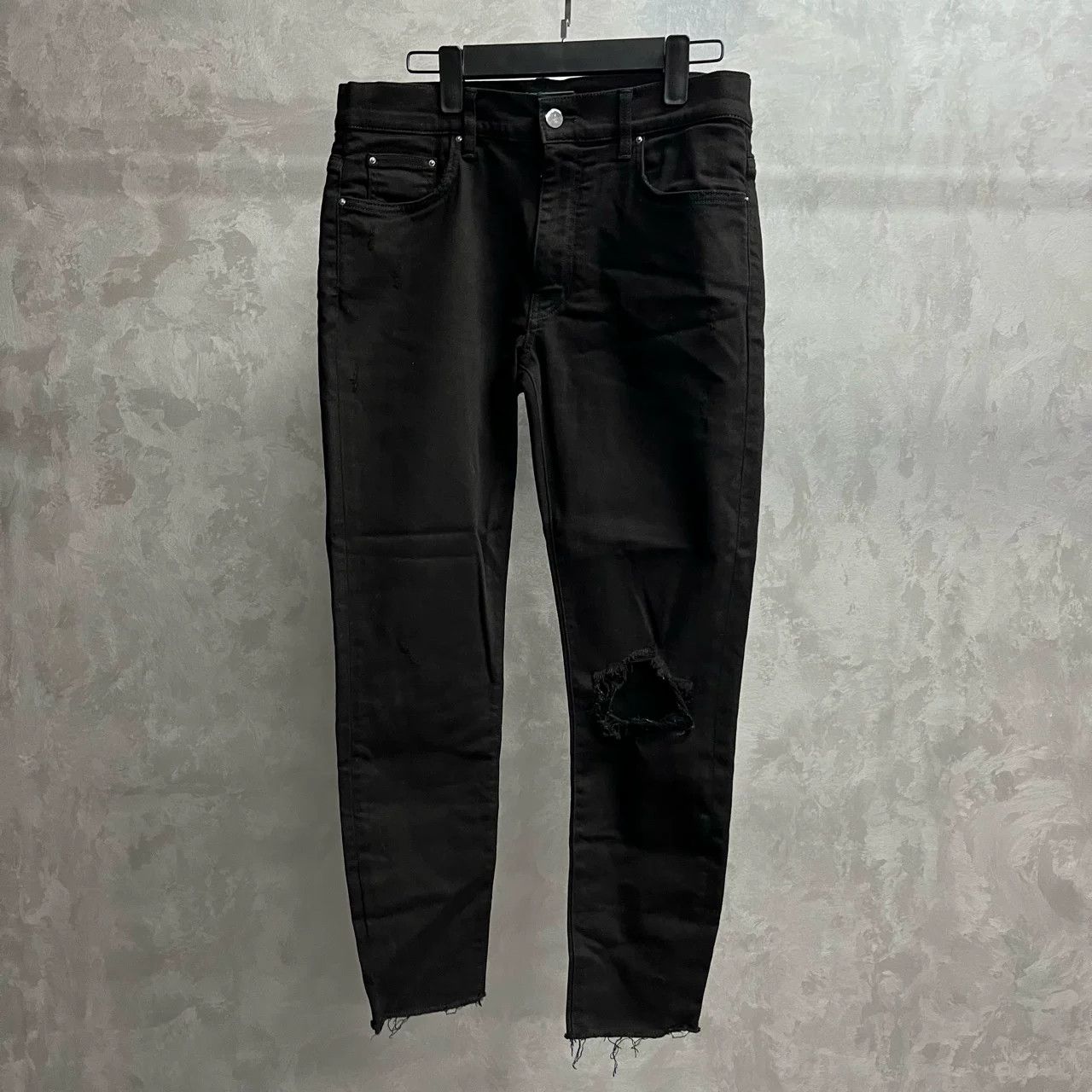 Amiri Amiri Black Distressed Patch Jeans Size US 32 / EU 48 - 1 Thumbnail