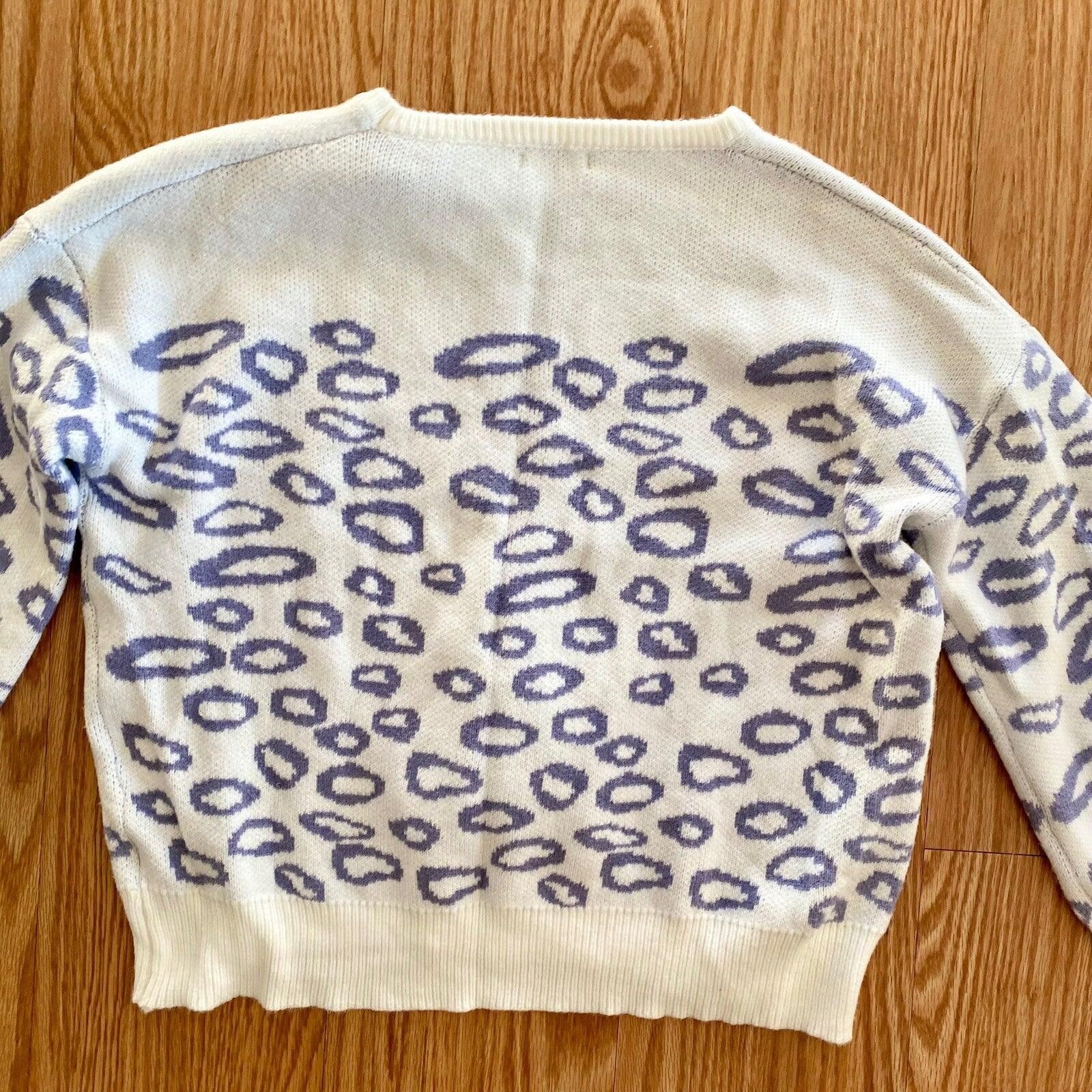 Other And The Why Cropped Purple Leopard Sweater Womens Small Size S / US 4 / IT 40 - 9 Thumbnail