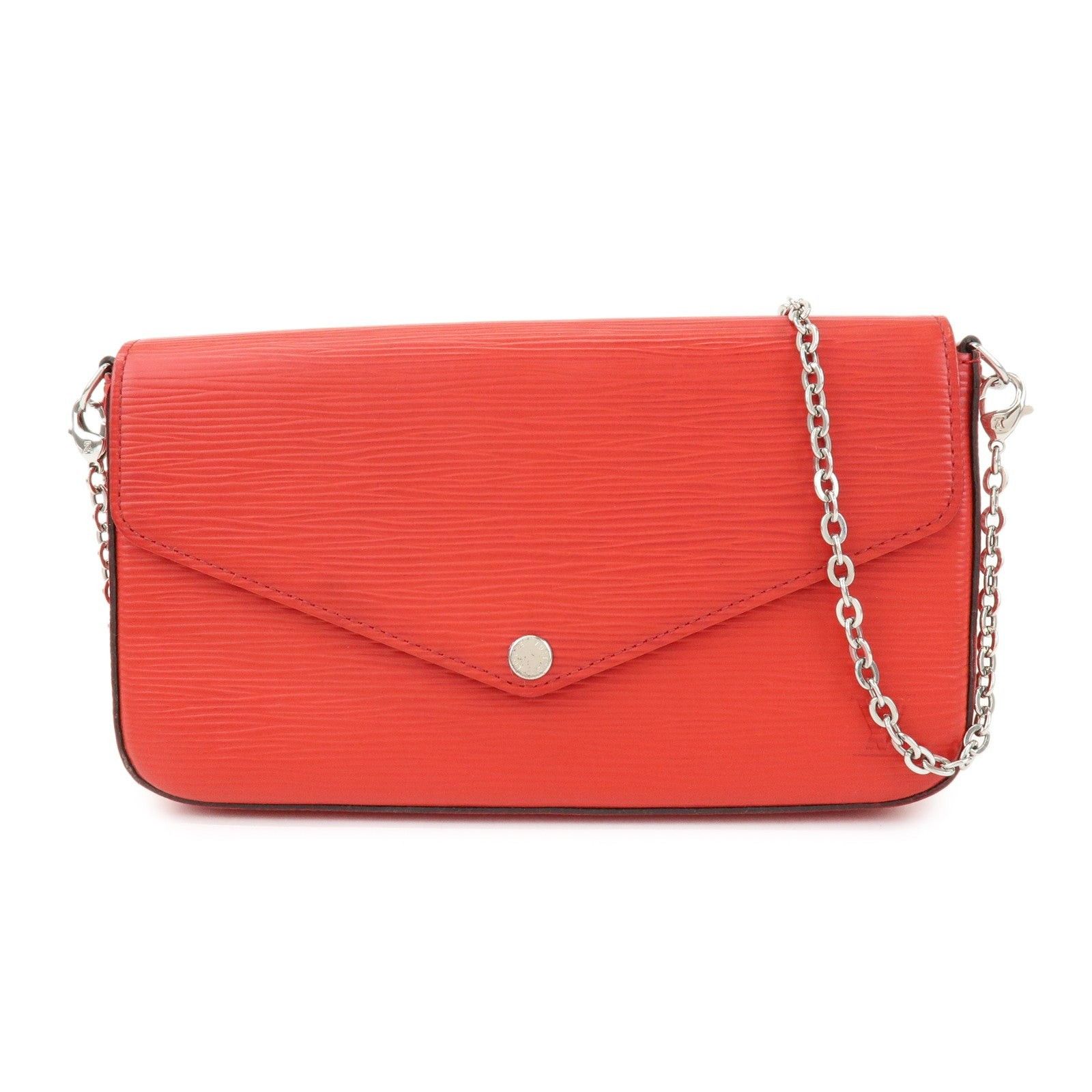 Louis Vuitton Louis Vuitton Epi Pochette Felicie Chain Wallet Red Size ONE SIZE - 1 Thumbnail