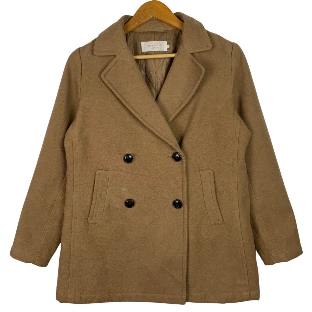 Japanese Brand × Vintage Vintage Chocol Raffine Breasted Wool Coat Size US L / EU 52-54 / 3 - 1 Thumbnail