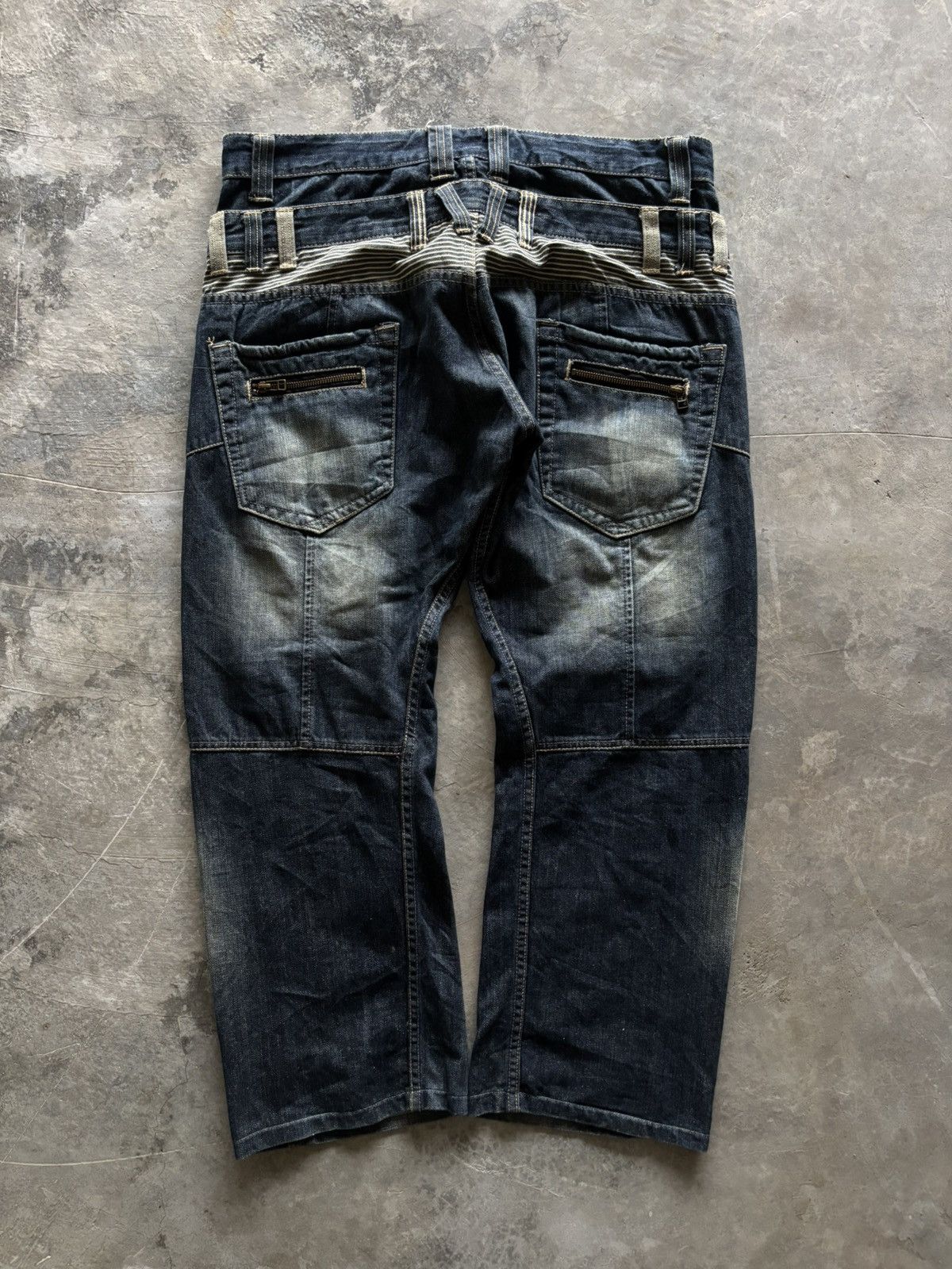 PPFM DOUBLE WAIST DOMINATE JAPANESE WASHED PUNK GRUNGE MUD RUSTY Size US 37 - 11 Thumbnail