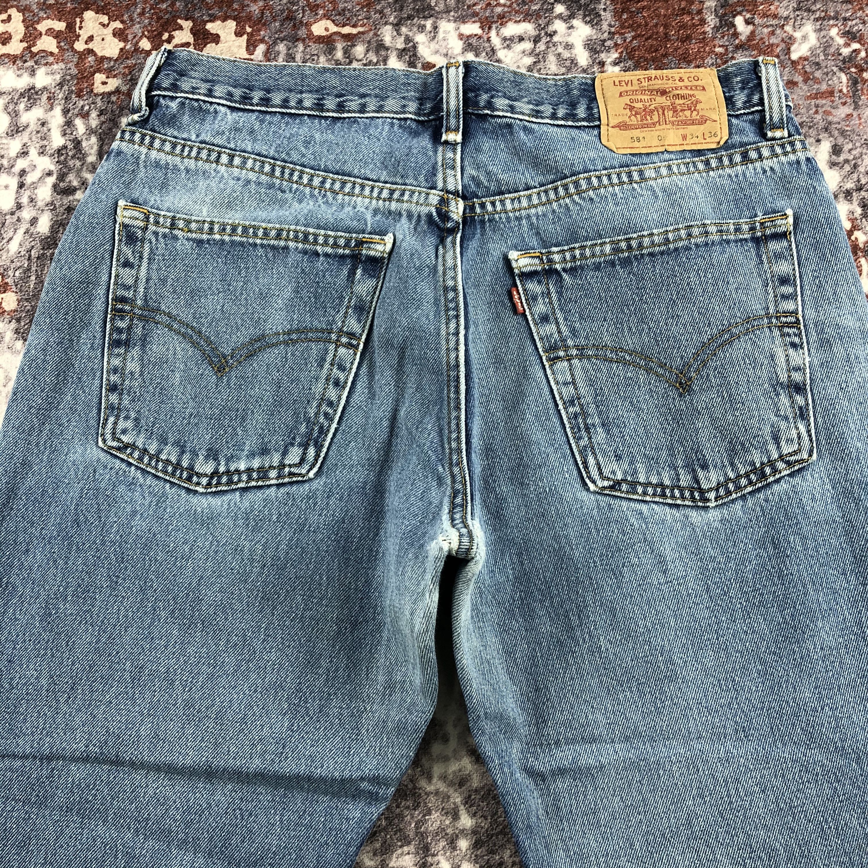 Levi's × Vintage 90s Vintage Blue Wash Levis 581 Jeans-JM2577 Size US 34 / EU 50 - 4 Thumbnail