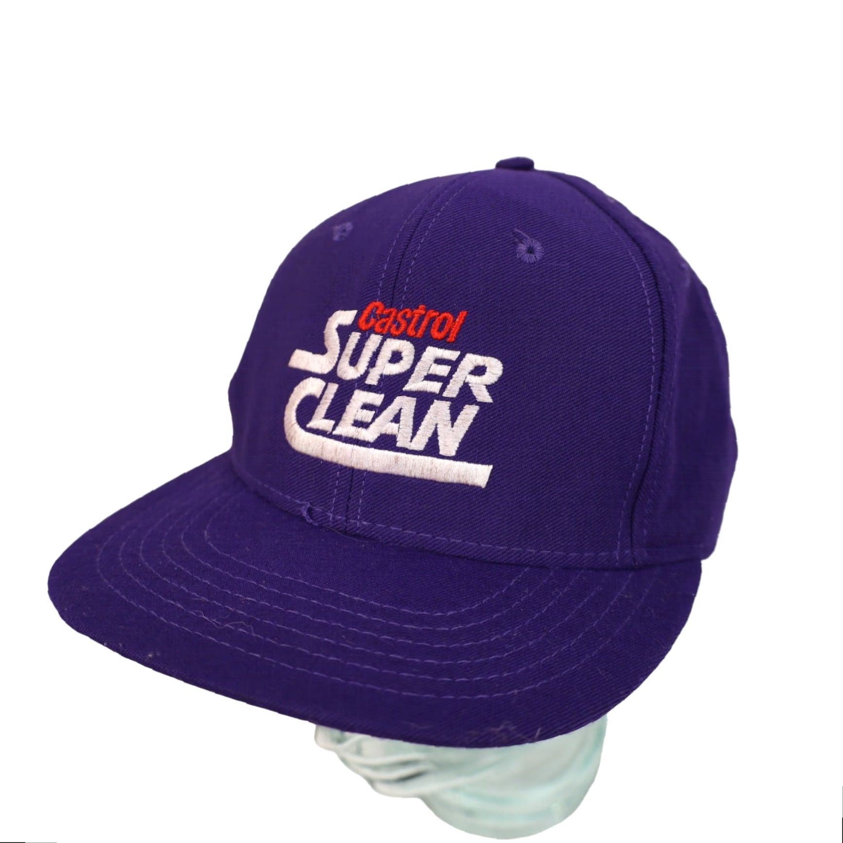 Vintage VINTAGE Castrol Super Clean Spellout Hat Snapback Purple Mens One Size Size ONE SIZE - 2 Thumbnail