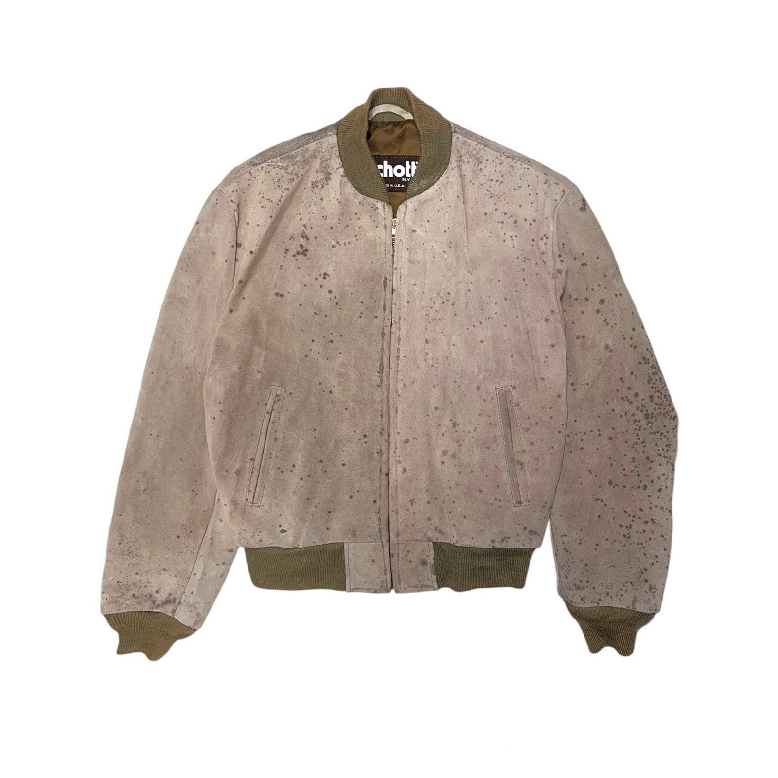 Vintage Schott NYC 80's Suede Leather Bomber Jacket