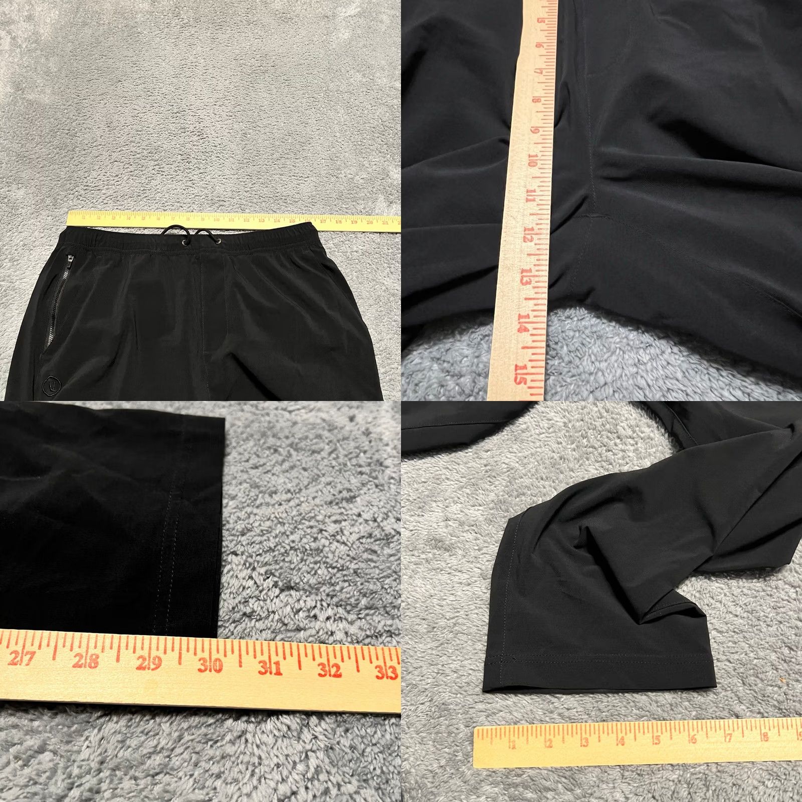 Vuori Vuori Jogger Pants Mens L Black Regular Performance Stretch Shorts Lined Size US 33 - 8 Thumbnail