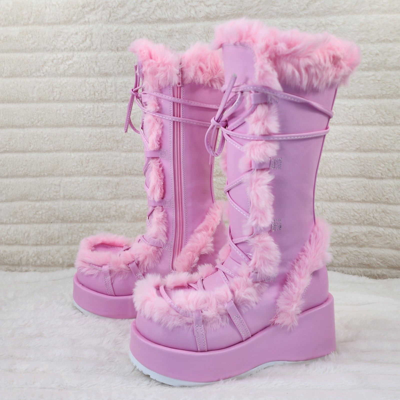 Demonia Cult DEMONIA Cubby 311 Stomper Baby Pink Platform Pastel Goth Pun Size US 12 / IT 42 - 5 Thumbnail
