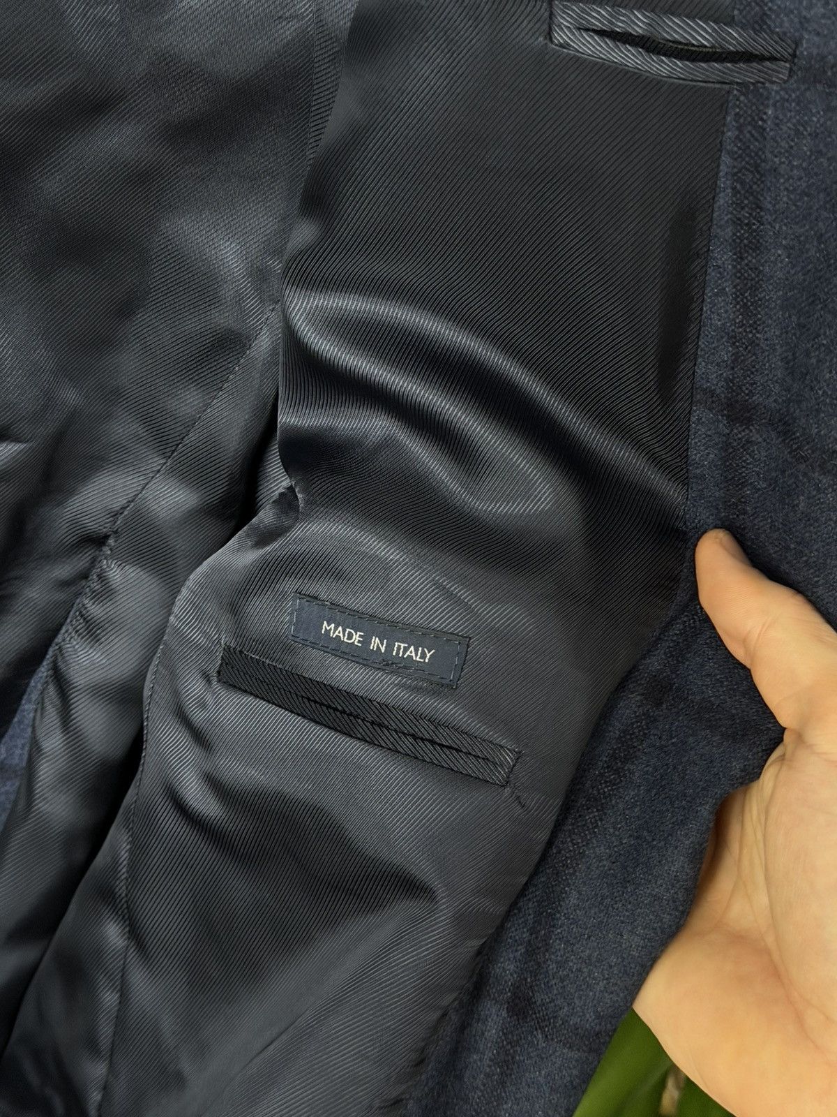 Boggi Boggi Milano Italy Luxury Wool Silk Blue Navy Check Blazer Size 44S - 8 Thumbnail