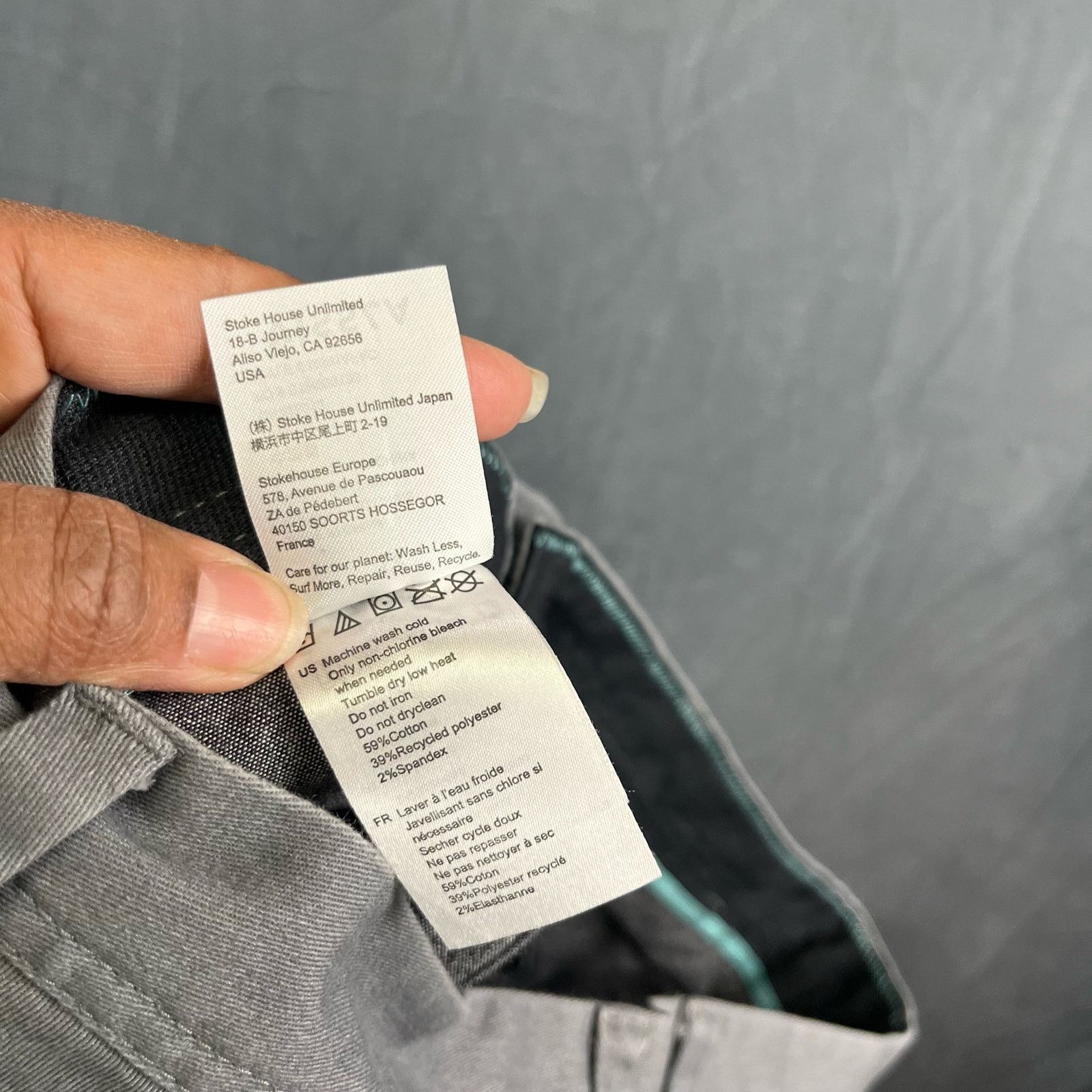 Vissla Vissla Upcycled Chino Trousers Skater Work Gray Mens Size 32 Size US 32 / EU 48 - 5 Thumbnail
