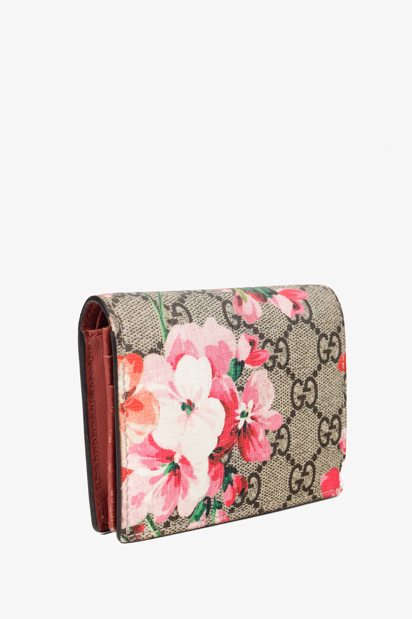 Gucci Gucci GG Supreme Blooms Card Case Pink Mauve Multicolour Size ONE SIZE - 2 Thumbnail