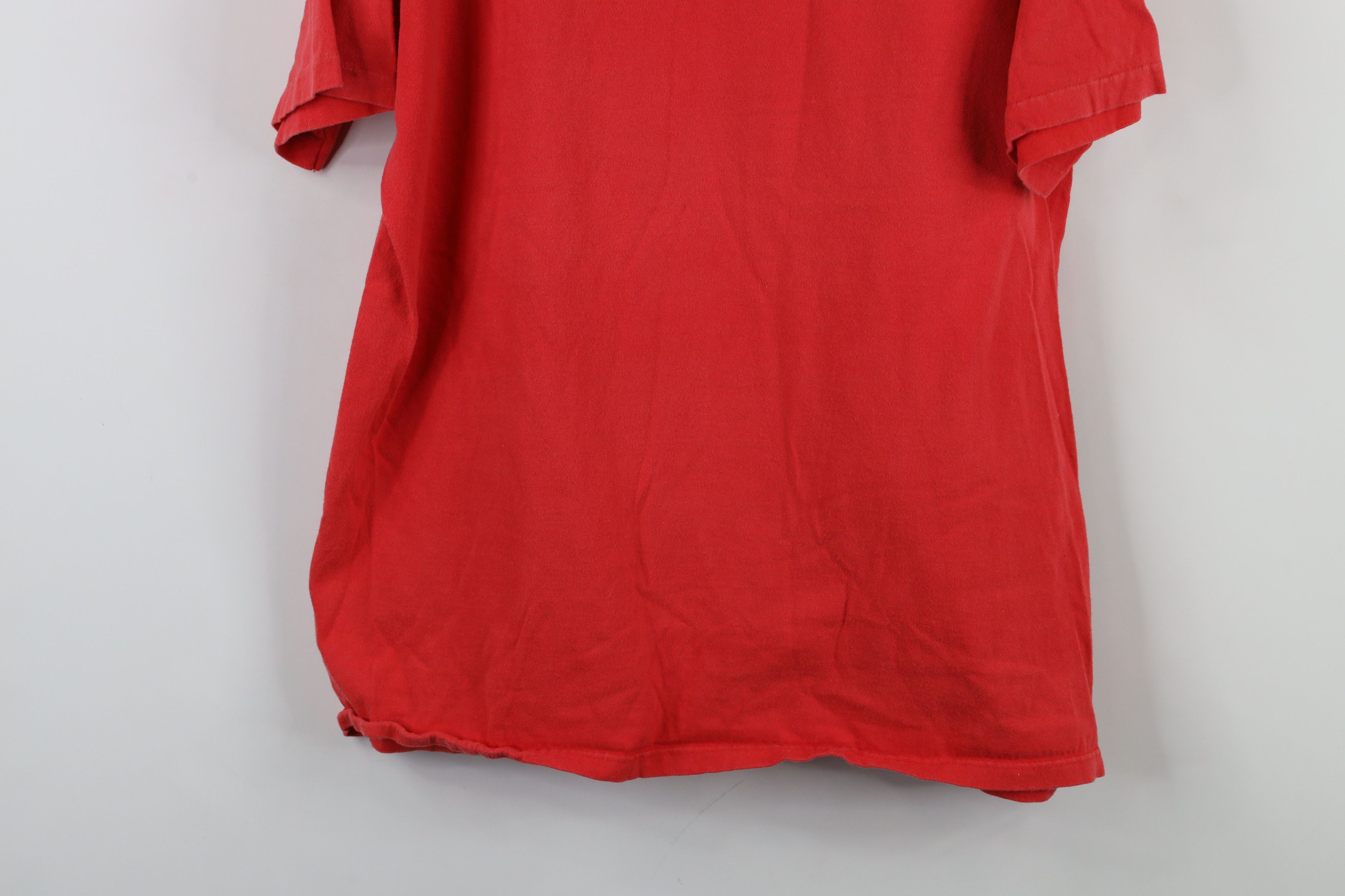 Vintage Vintage 90s Streetwear Blank Short Sleeve T-Shirt USA Red Size US M / EU 48-50 / 2 - 10 Thumbnail
