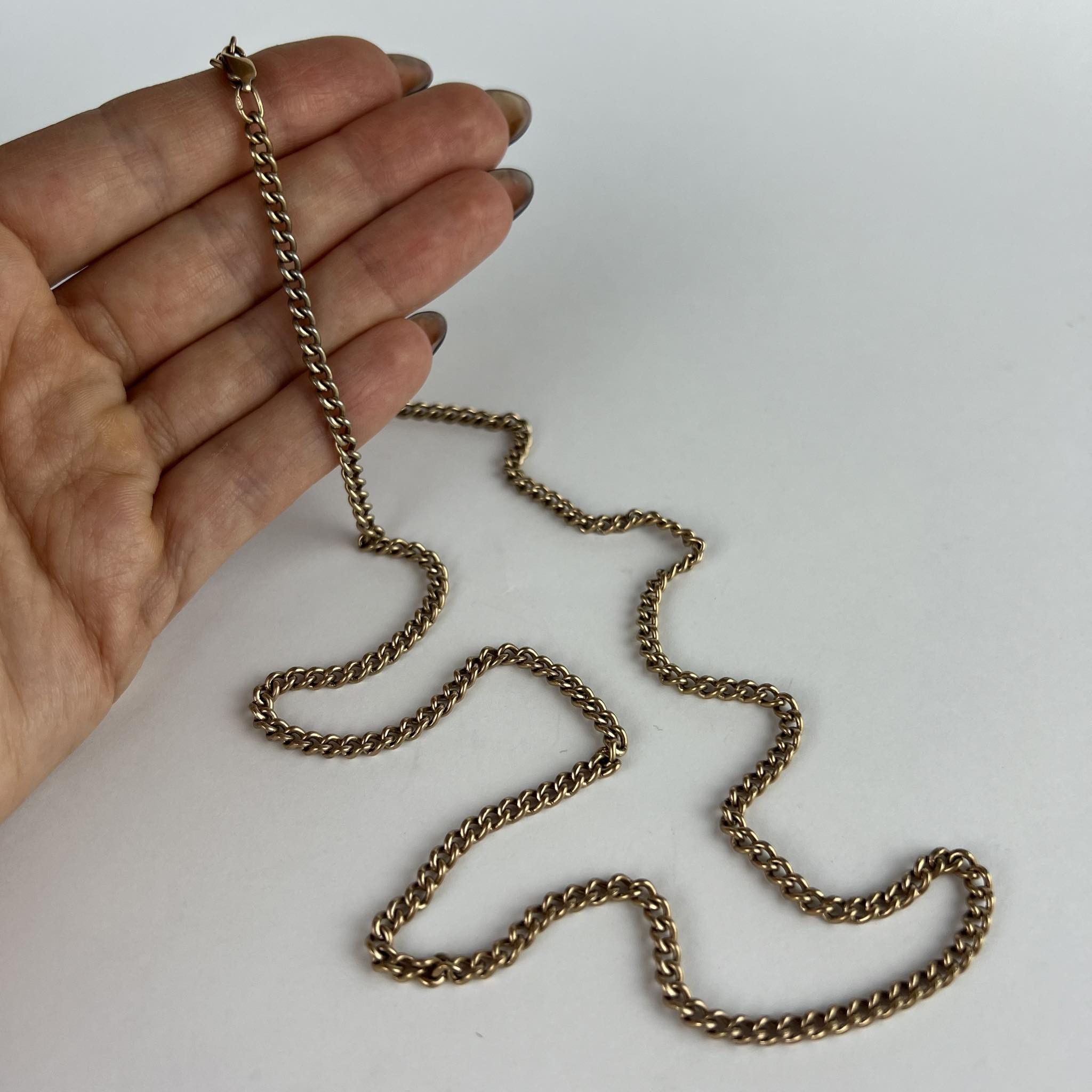 Sterling Silver Vintage Gilt Sterling Silver 925 Chain Necklace Marked 20g Size ONE SIZE - 3 Thumbnail