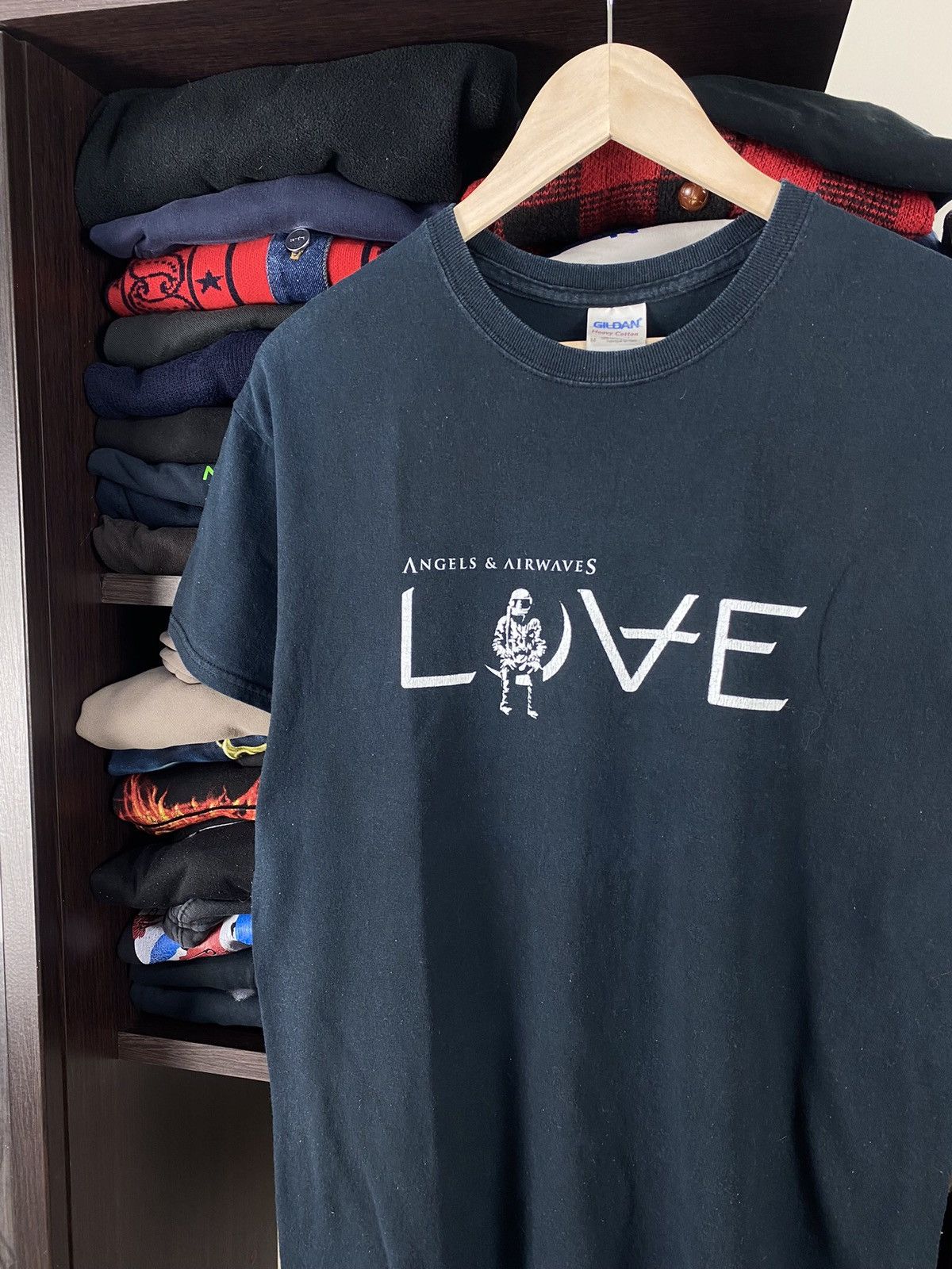Band Tees × Vintage Vintage Angel Airwaves Love Tee Size US L / EU 52-54 / 3 - 3 Thumbnail