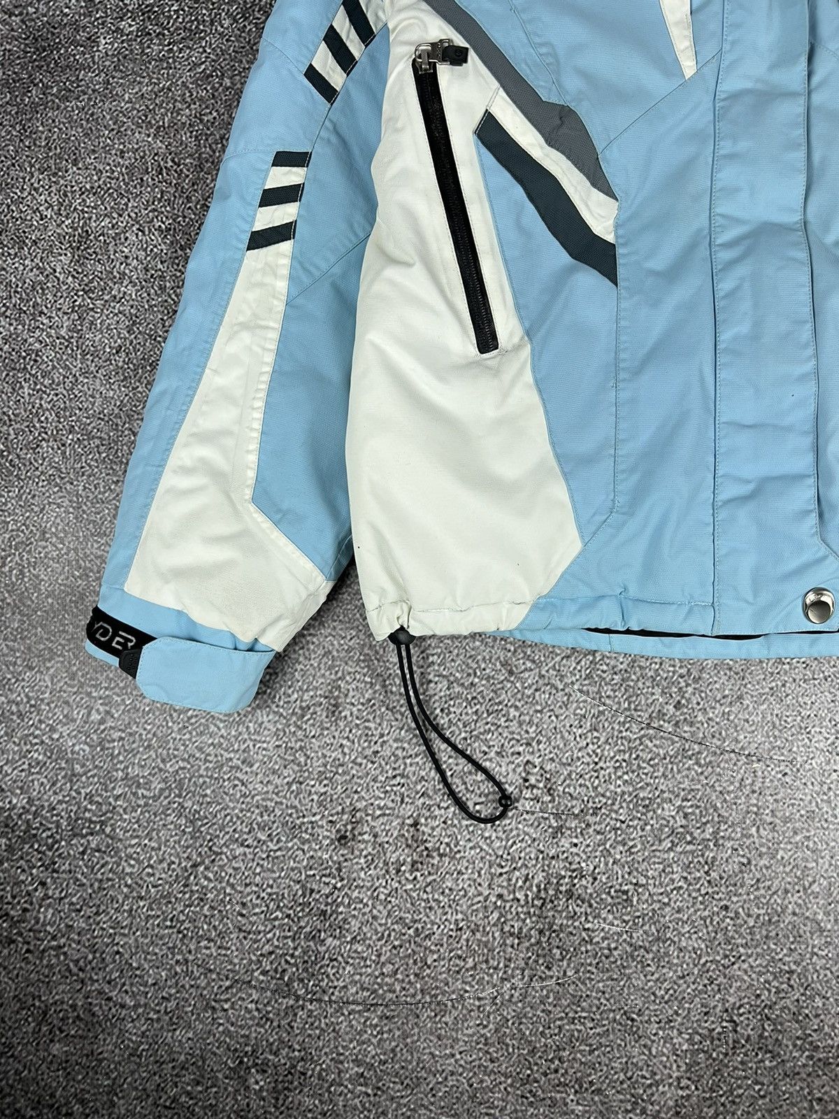 Spyder Baby Blue Spider Web ski Snowboarding Jacket vintage