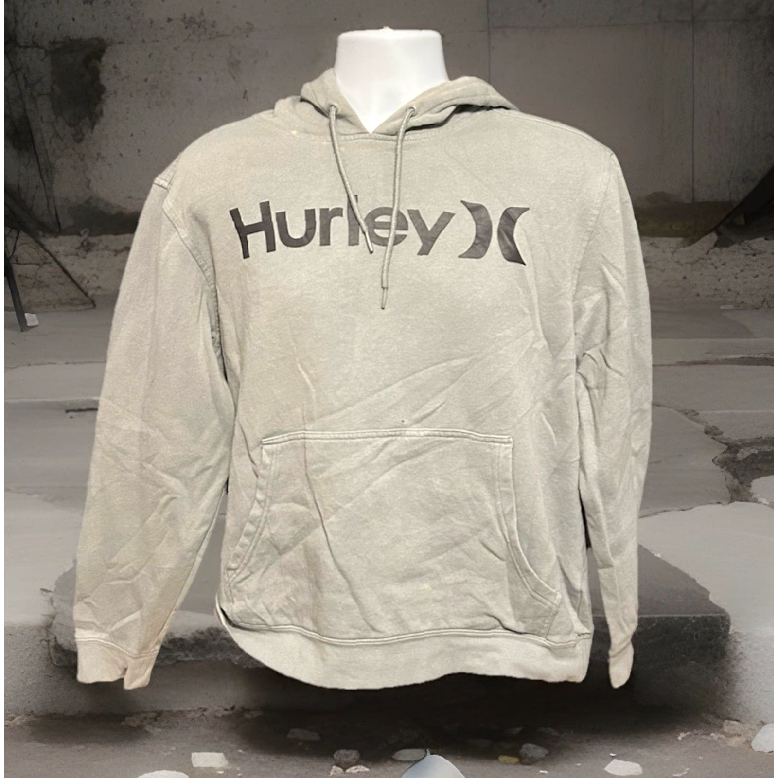 Hurley Hurley Hoodie Men Medium Gray Surfer Surfing Drawstring Kangaroo Pocket Logo Hooded Pullover Long Sleeve Size US M / EU 48-50 / 2 - 6 Thumbnail