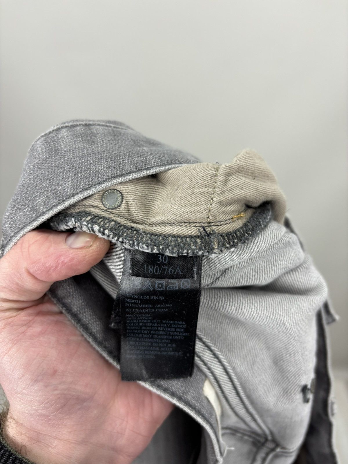 Allsaints Mens jeans AllSaints Cigarette Size 30 Color Gray Size US 30 / EU 46 - 9 Thumbnail
