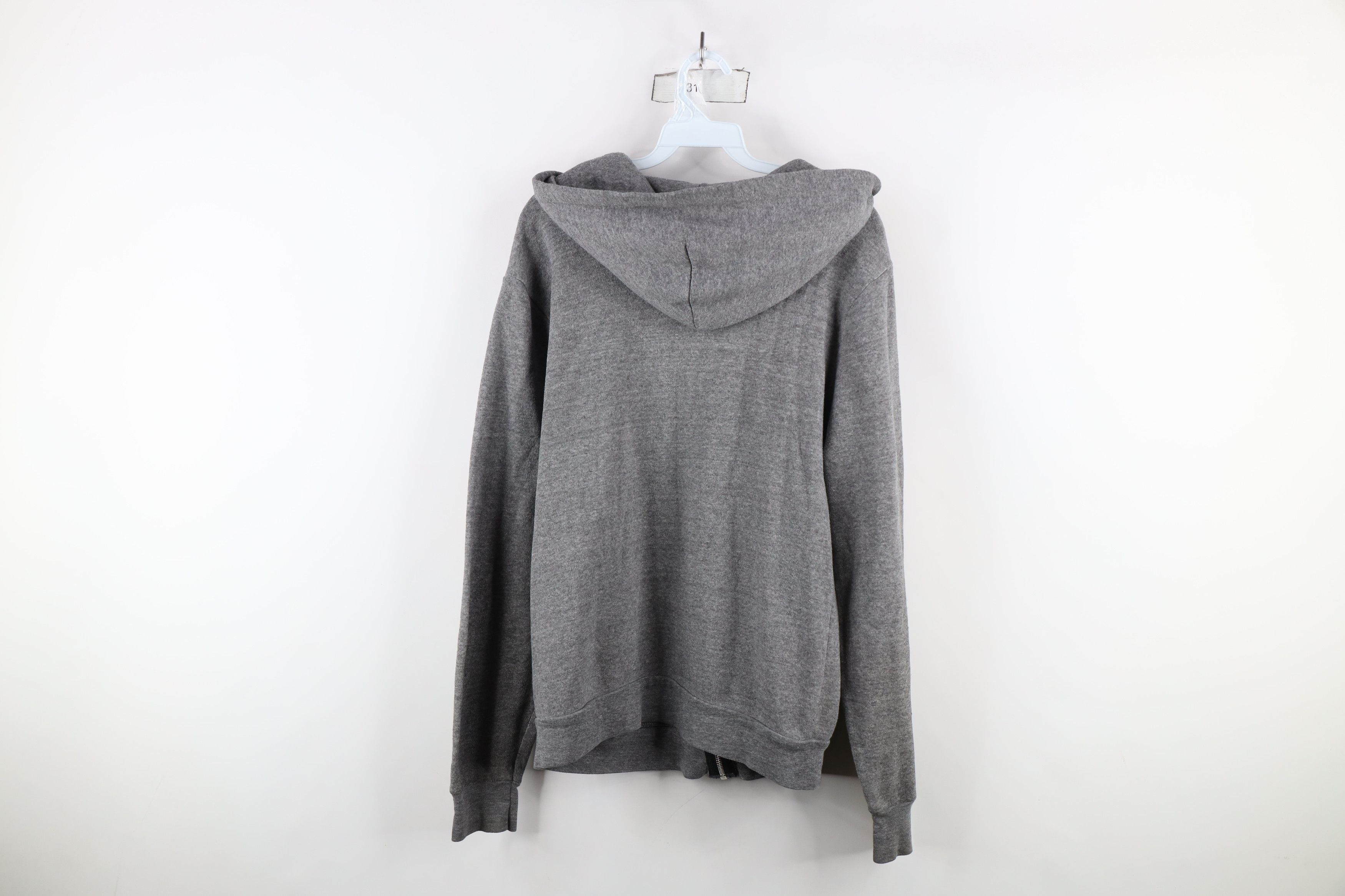 Vintage Vintage 70s Streetwear Distressed Triblend Full Zip Hoodie Size US S / EU 44-46 / 1 - 11 Thumbnail