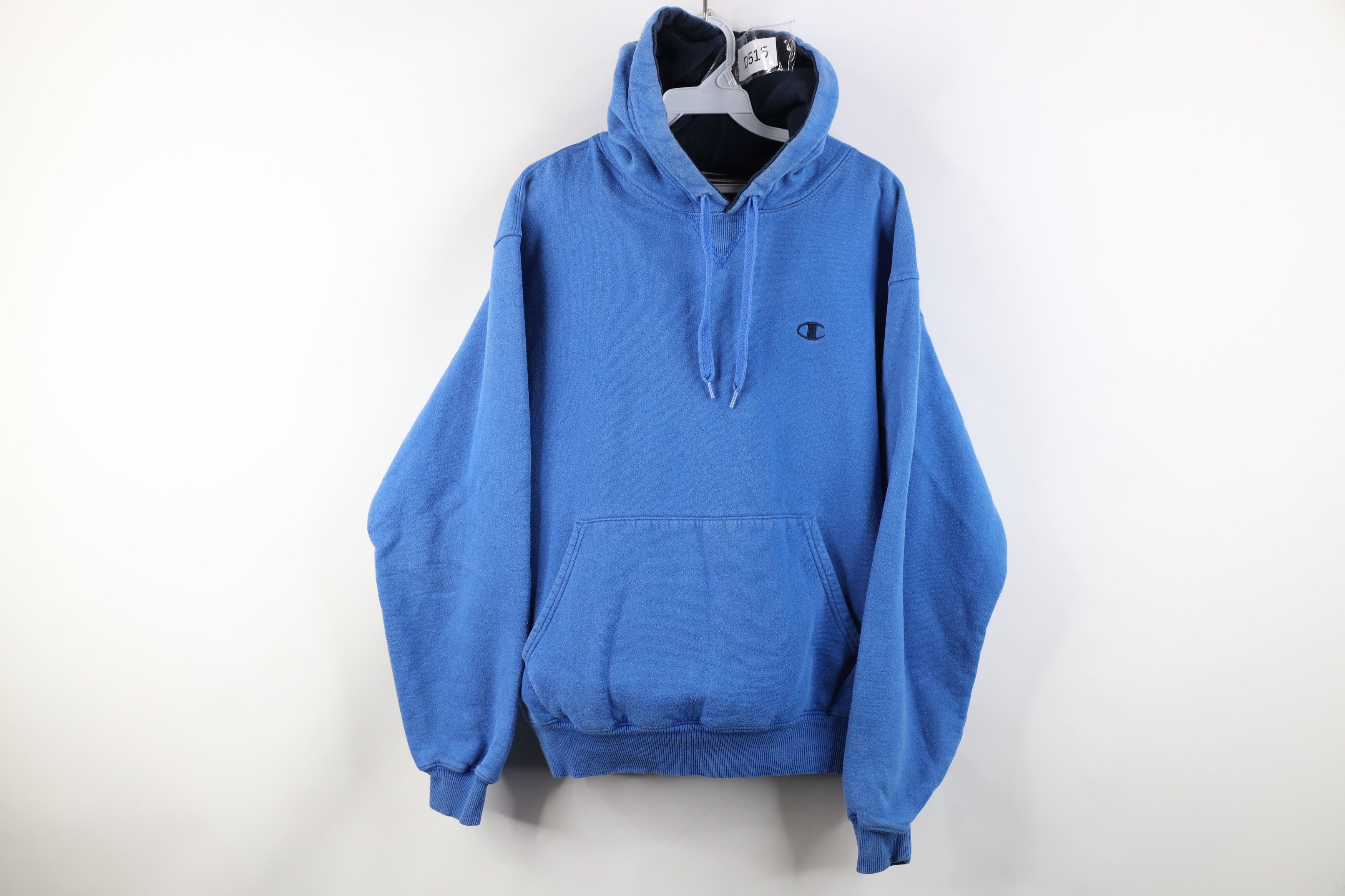 Champion Vintage 90s Y2K Champion Heavyweight Hoodie Sweatshirt Blue Size US M / EU 48-50 / 2 - 1 Thumbnail