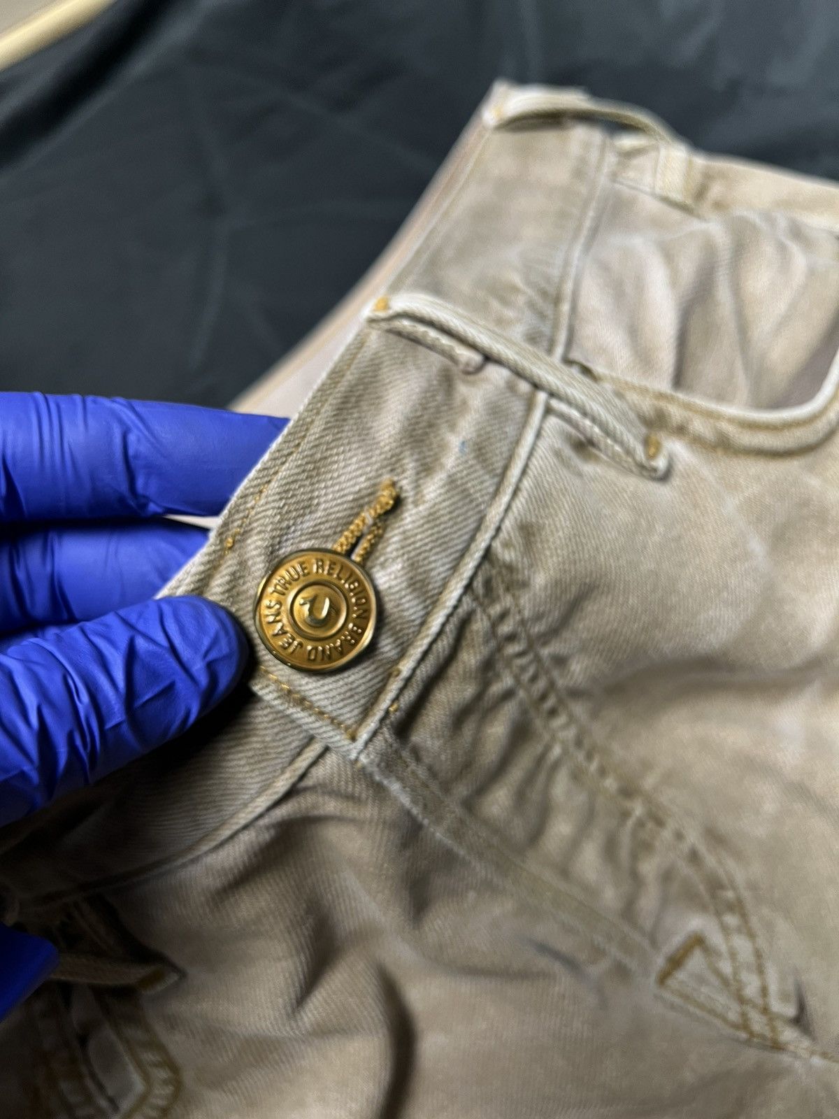 True Religion USAmade True Religion Slim Fit Khaki Tan Denim Vintage Baggy Size US 32 / EU 48 - 4 Thumbnail