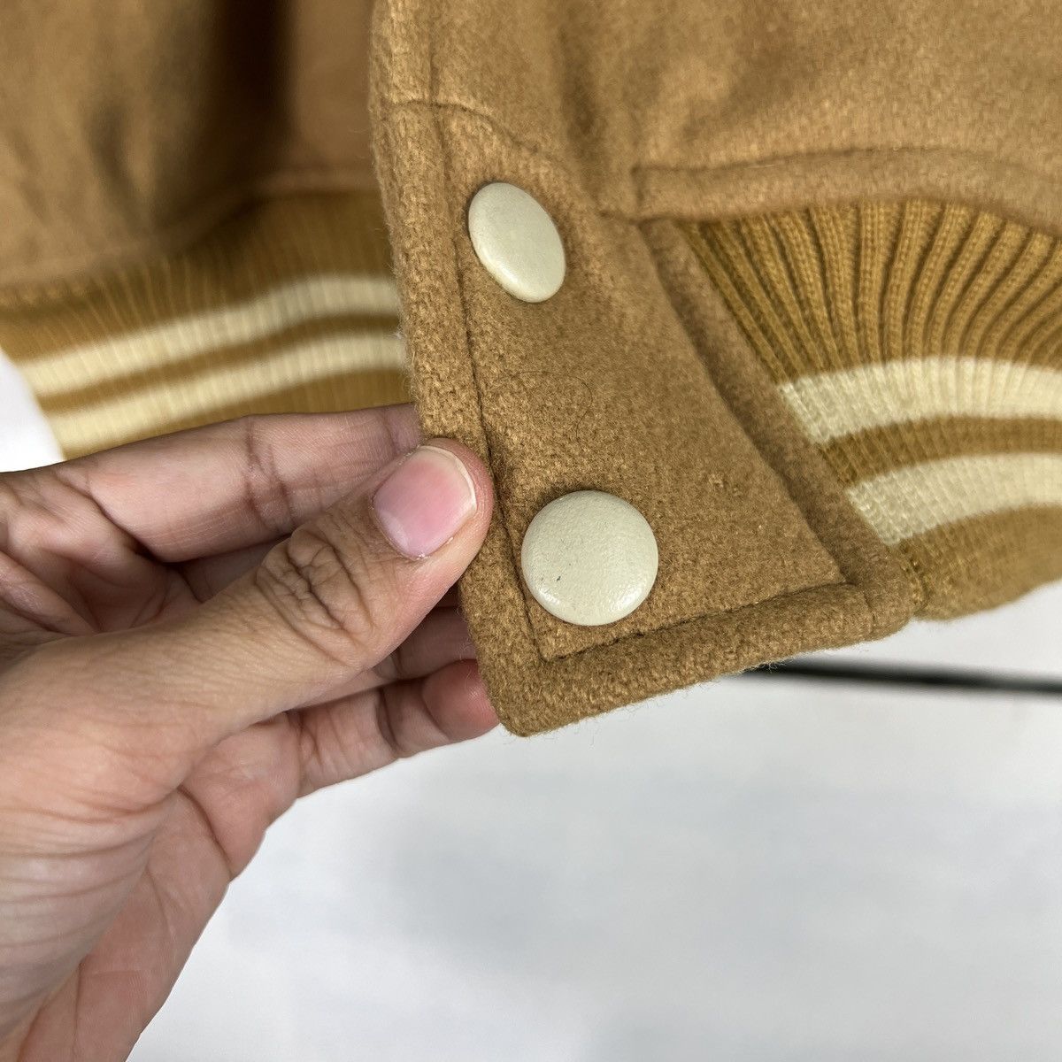 Takeo Kikuchi 🔥 MAUL RUCK TAKEO KIKUCHI WOOL VARSITY BOMBER JACKET Size US L / EU 52-54 / 3 - 17 Thumbnail